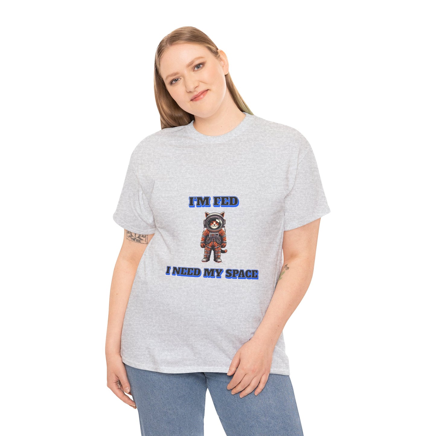 Funny cat lover shirt I'm Fed I Need My Space - Funny Gift, Casual Wear, Animal Lover Shirt, Self-Care Humor, Everyday Comfort