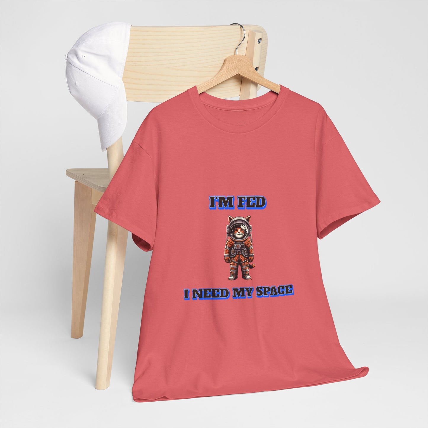 Funny cat lover shirt I'm Fed I Need My Space - Funny Gift, Casual Wear, Animal Lover Shirt, Self-Care Humor, Everyday Comfort