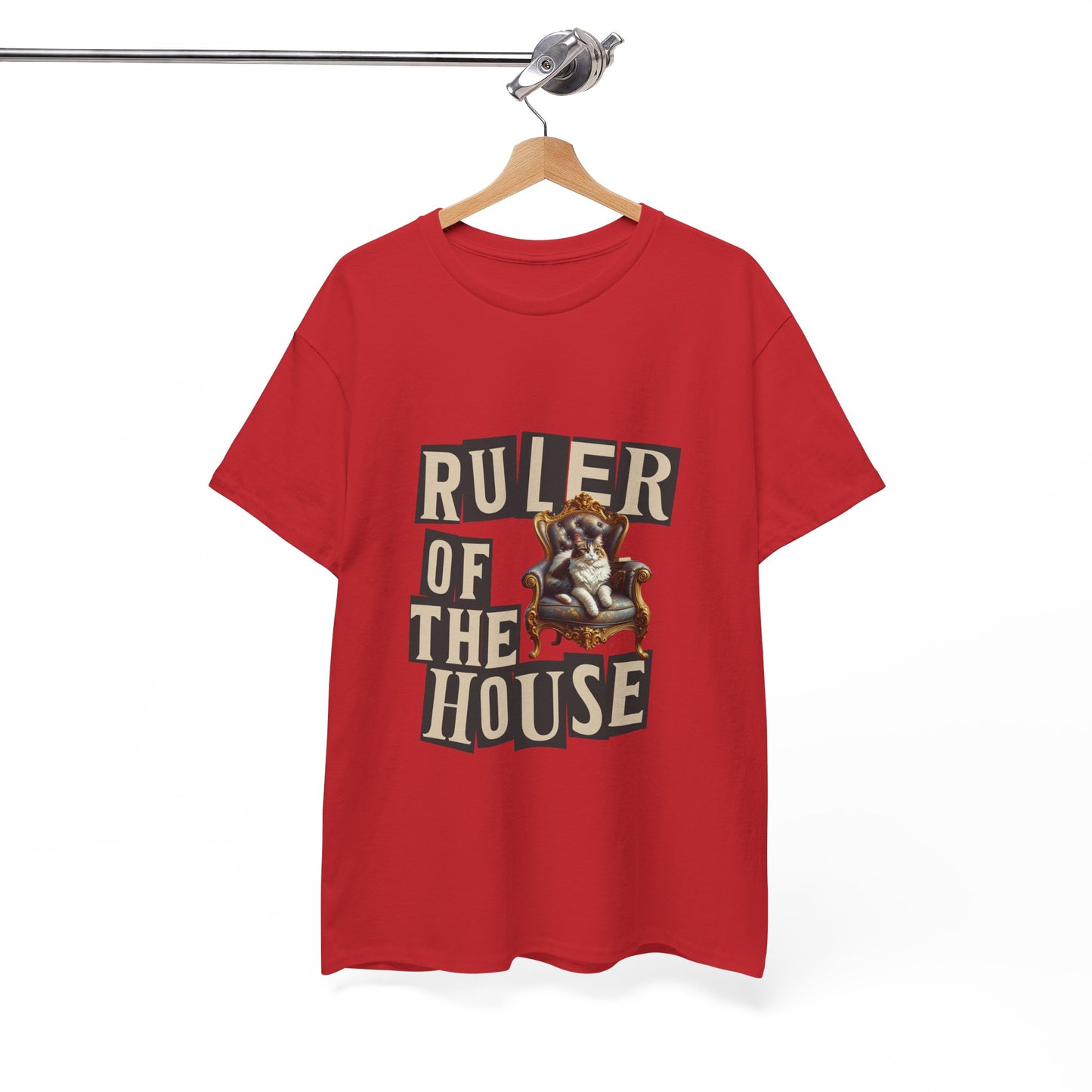 Ruler of the House Tee, Funny Pet Shirt, Gift for Cat Lovers, Unisex Cotton Tee, Casual Wear for Pet Owners