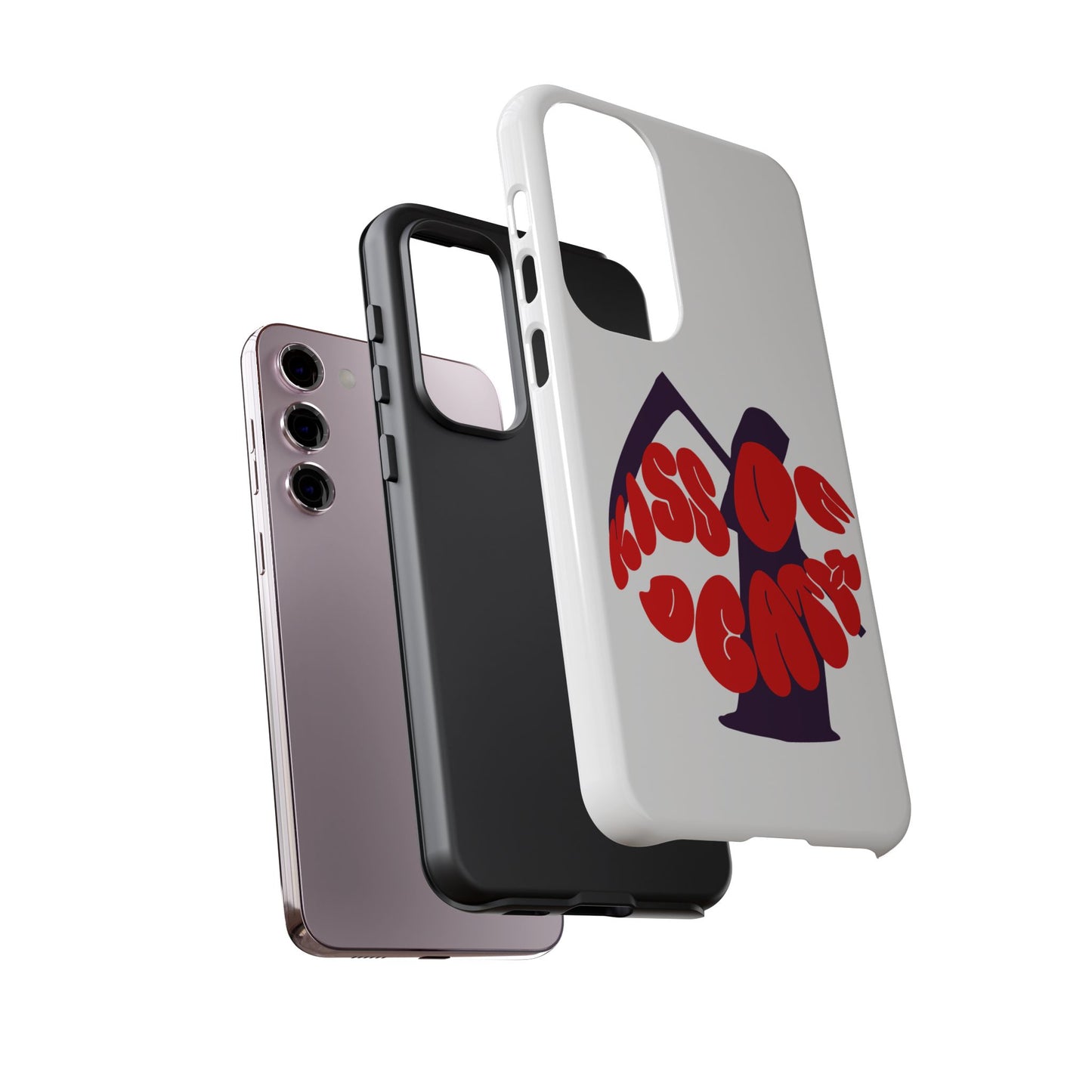 kiss Of Death iPhone Google Pixel Samsung Galaxy, cool design white phone case, iPhone phone Samsung galaxy Google pixel phone case