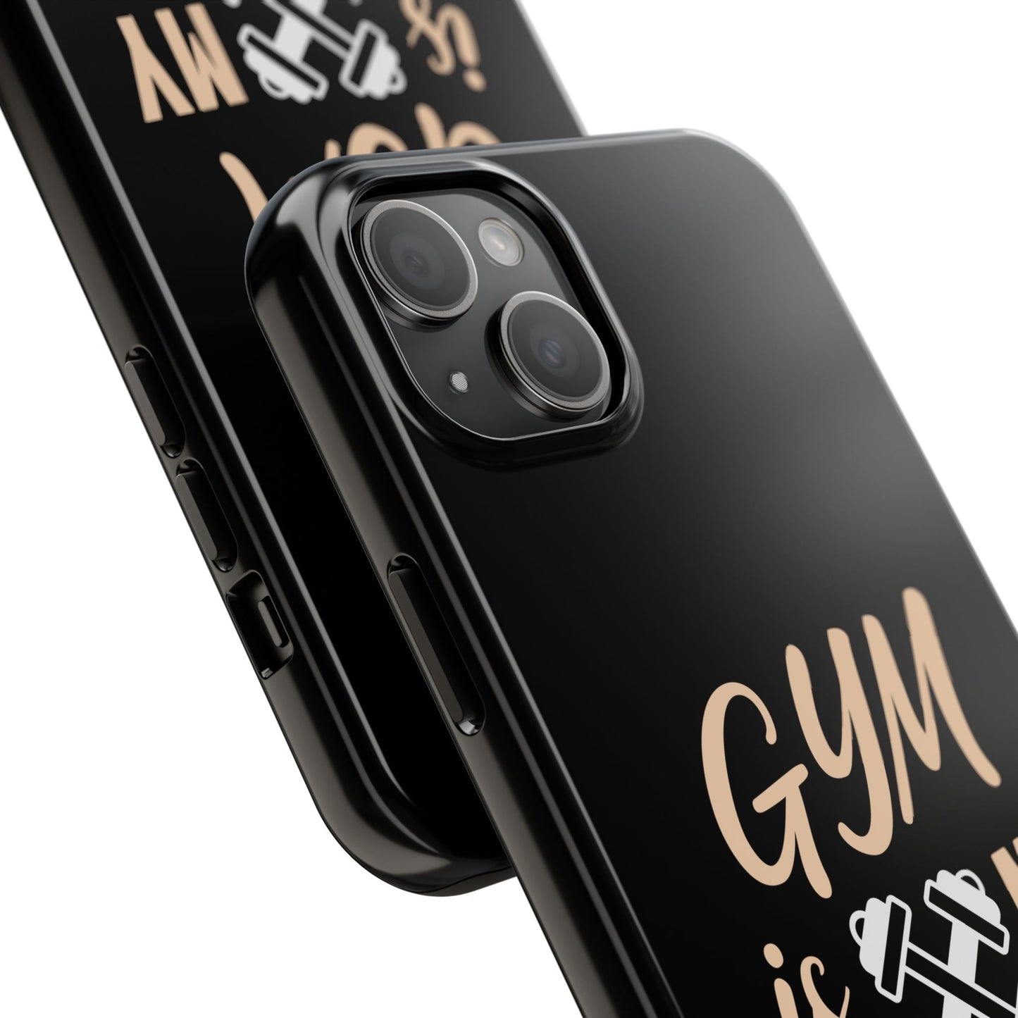 Gym Is My Therapy iPhone Phone Case | Fitness Dumbbell Workout Motivational iphone compatibie