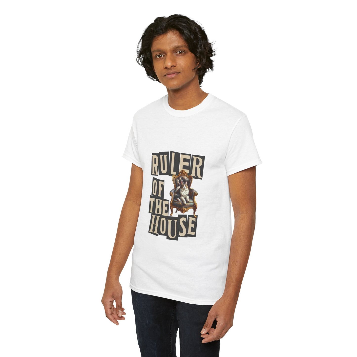 Ruler of the House Tee, Funny Pet Shirt, Gift for Cat Lovers, Unisex Cotton Tee, Casual Wear for Pet Owners