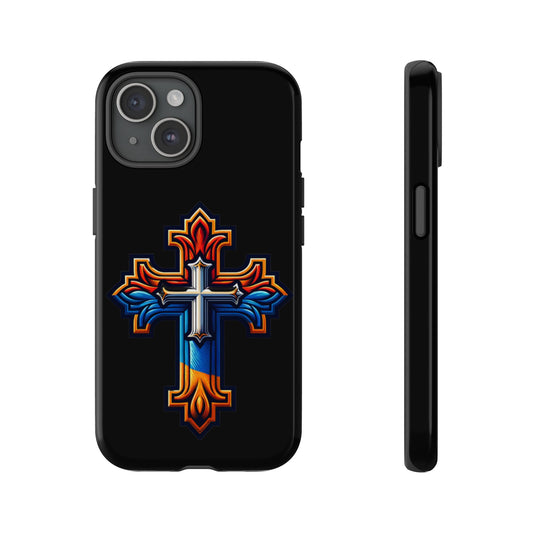 iPhone 16 iPhone 16 Pro iPhone 16 Pro Max iPhone 15 iPhone 15 Pro iPhone 15 Pro Max Armenian Cross phone case black, Christian phone case