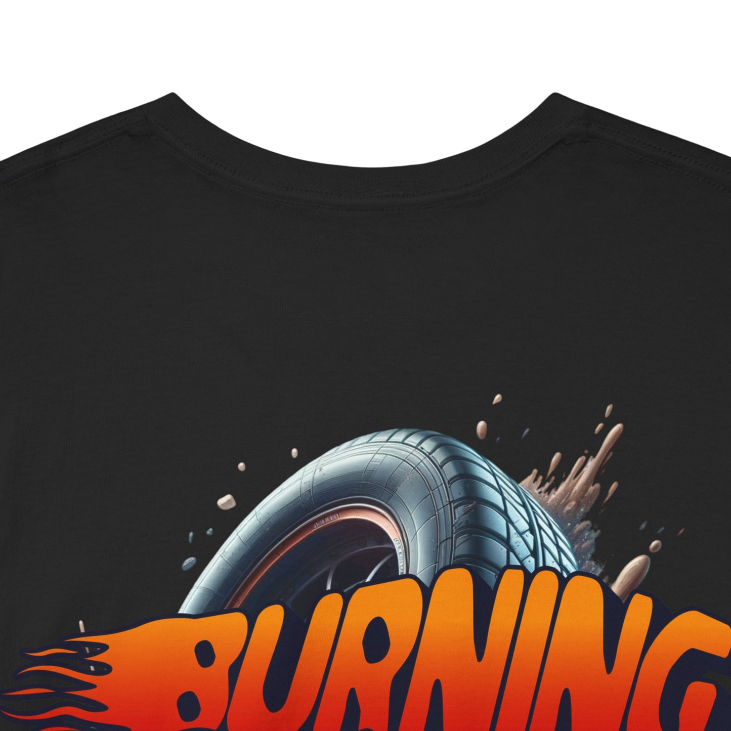 Burning Rubber Unisex Heavy Cotton Tee, Car Enthusiast Gift, Racing Shirt, Casual Everyday Wear, Streetwear, Automotive Apparel