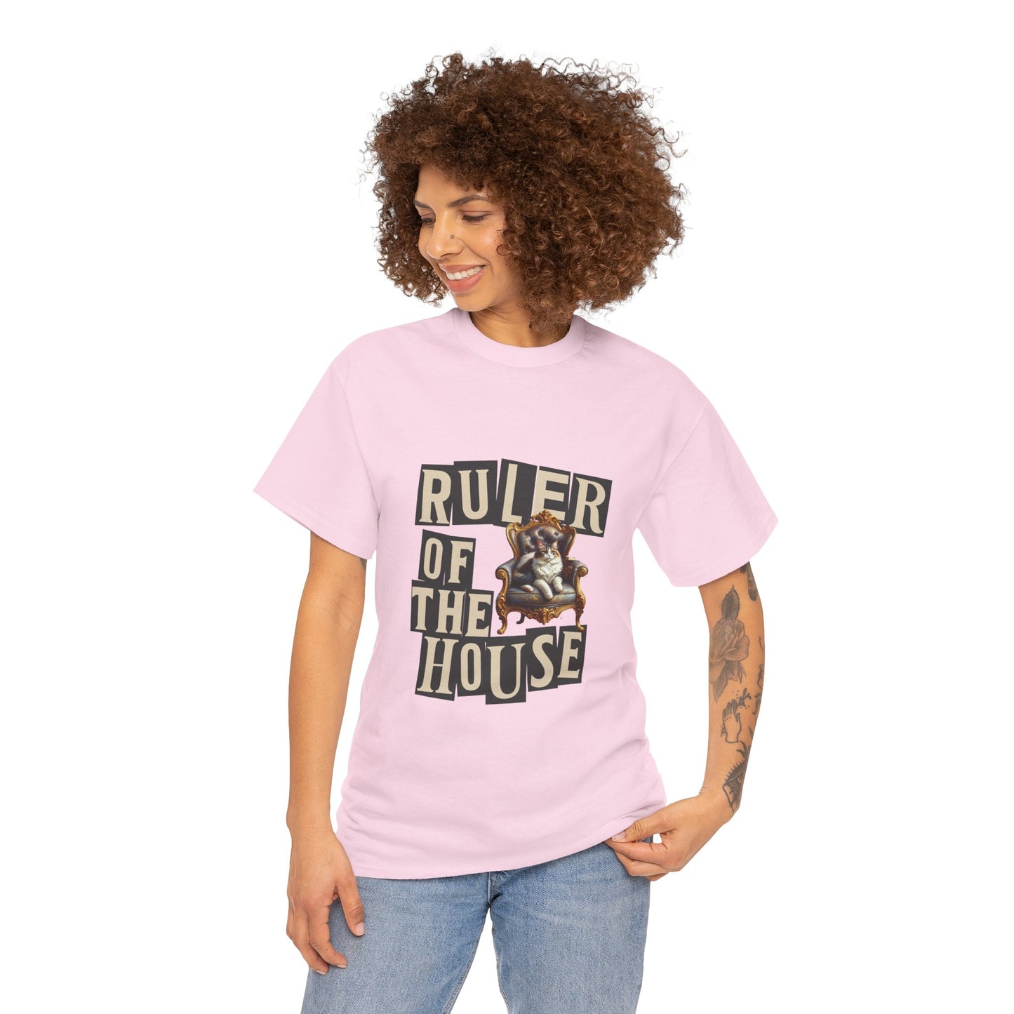 Ruler of the House Tee, Funny Pet Shirt, Gift for Cat Lovers, Unisex Cotton Tee, Casual Wear for Pet Owners
