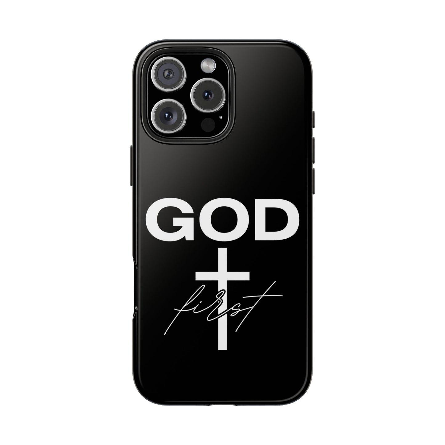 God First iPhone compatible phone case | Christian cross phone case faith accessory