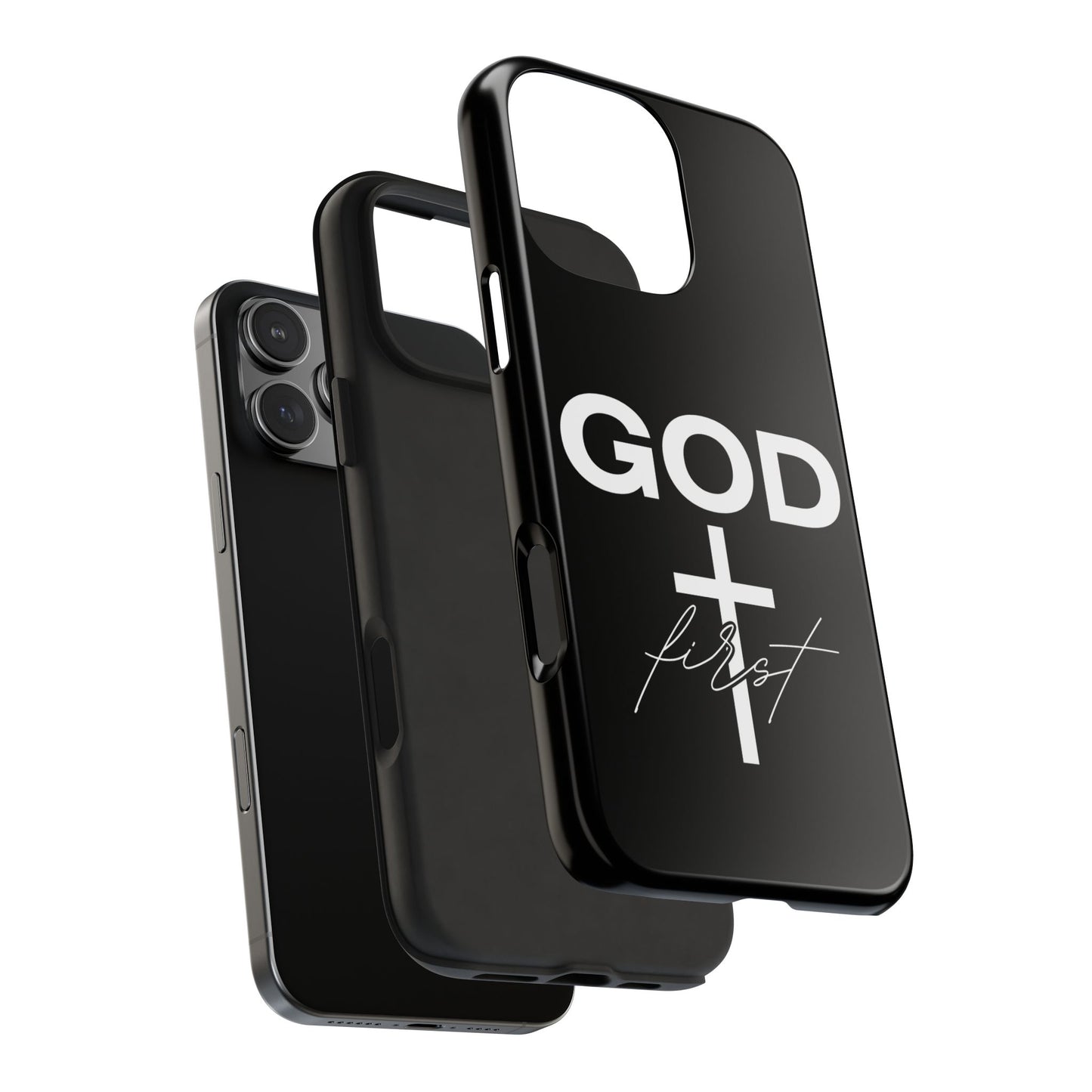 God First iPhone compatible phone case | Christian cross phone case faith accessory