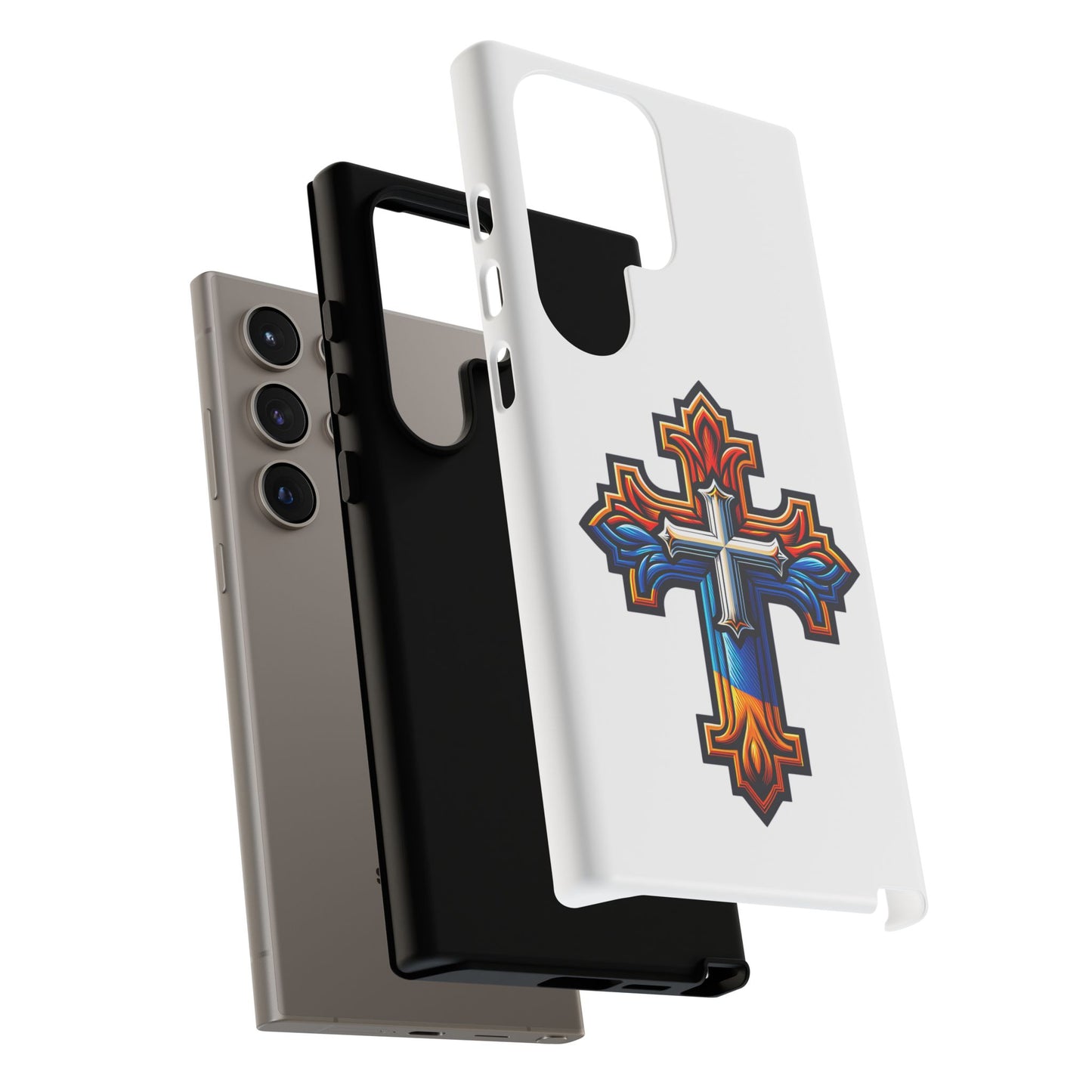 Armenian cross flag phone case iPhone Samsung Google, Christian phone case, white phone case