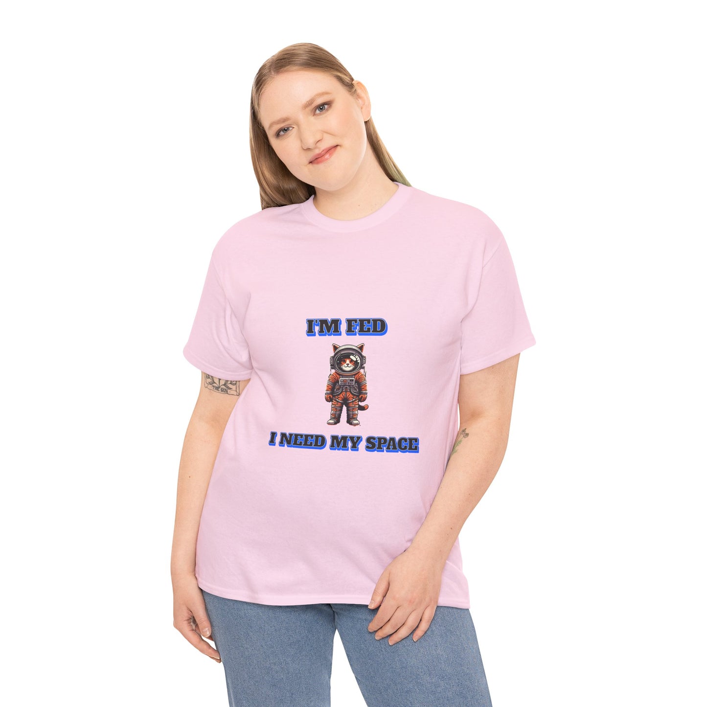 Funny cat lover shirt I'm Fed I Need My Space - Funny Gift, Casual Wear, Animal Lover Shirt, Self-Care Humor, Everyday Comfort