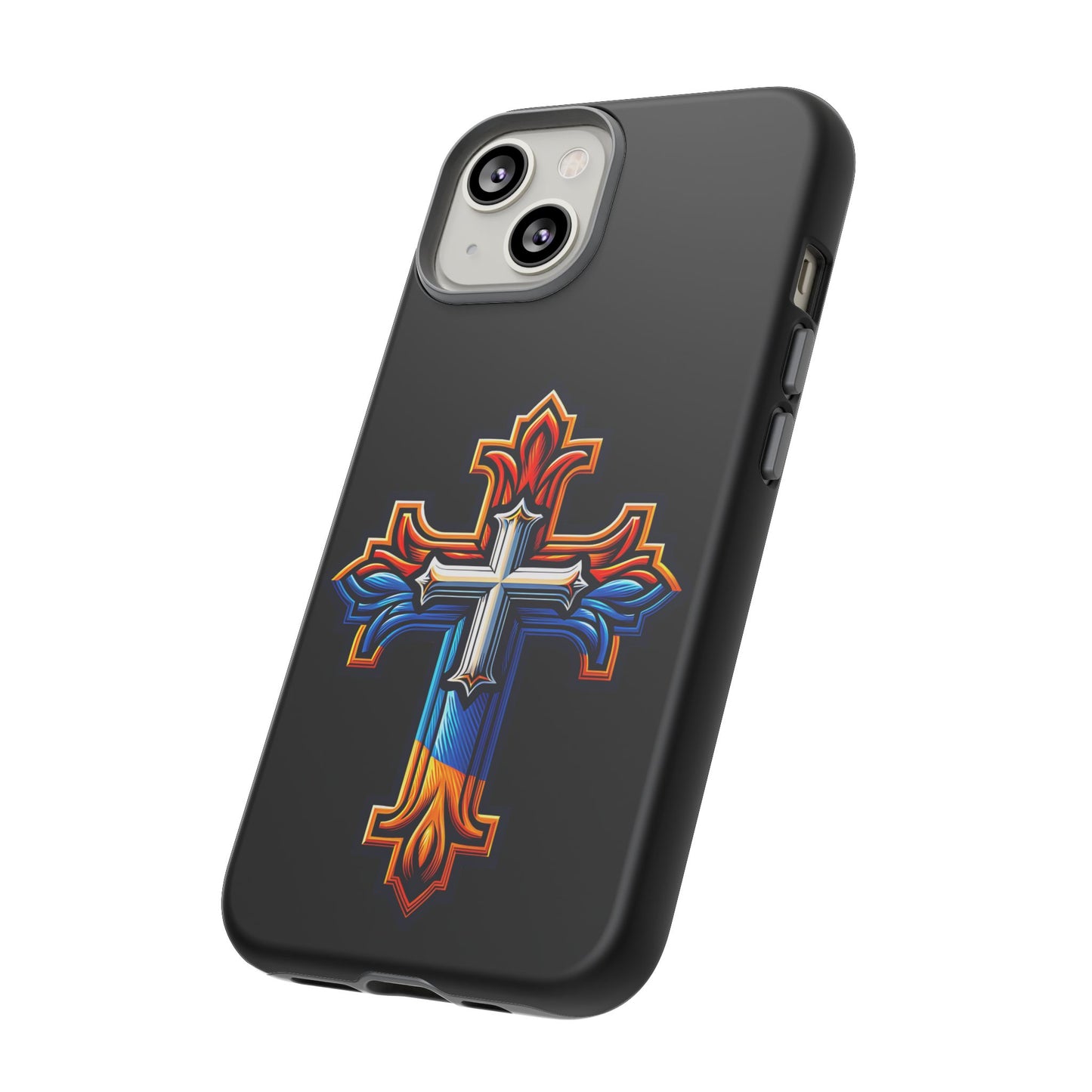 iPhone 16 iPhone 16 Pro iPhone 16 Pro Max iPhone 15 iPhone 15 Pro iPhone 15 Pro Max Armenian Cross phone case black, Christian phone case