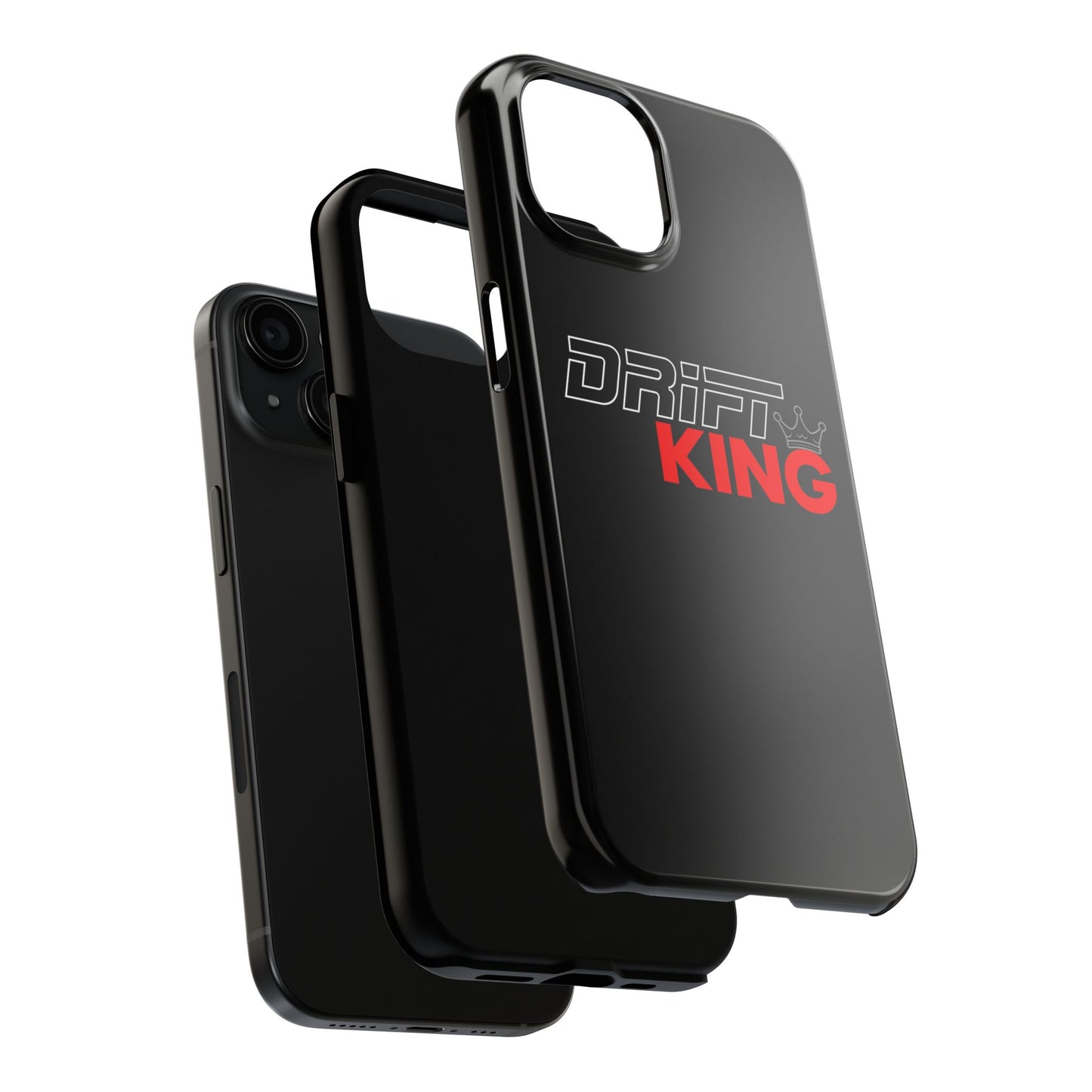 Drift King iPhone Compatible Black Phone Case | Tough Protective Phone Case