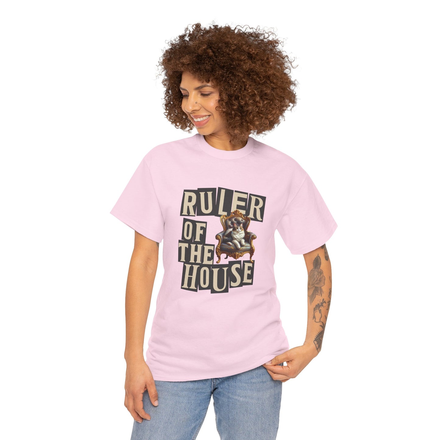 Ruler of the House Tee, Funny Pet Shirt, Gift for Cat Lovers, Unisex Cotton Tee, Casual Wear for Pet Owners