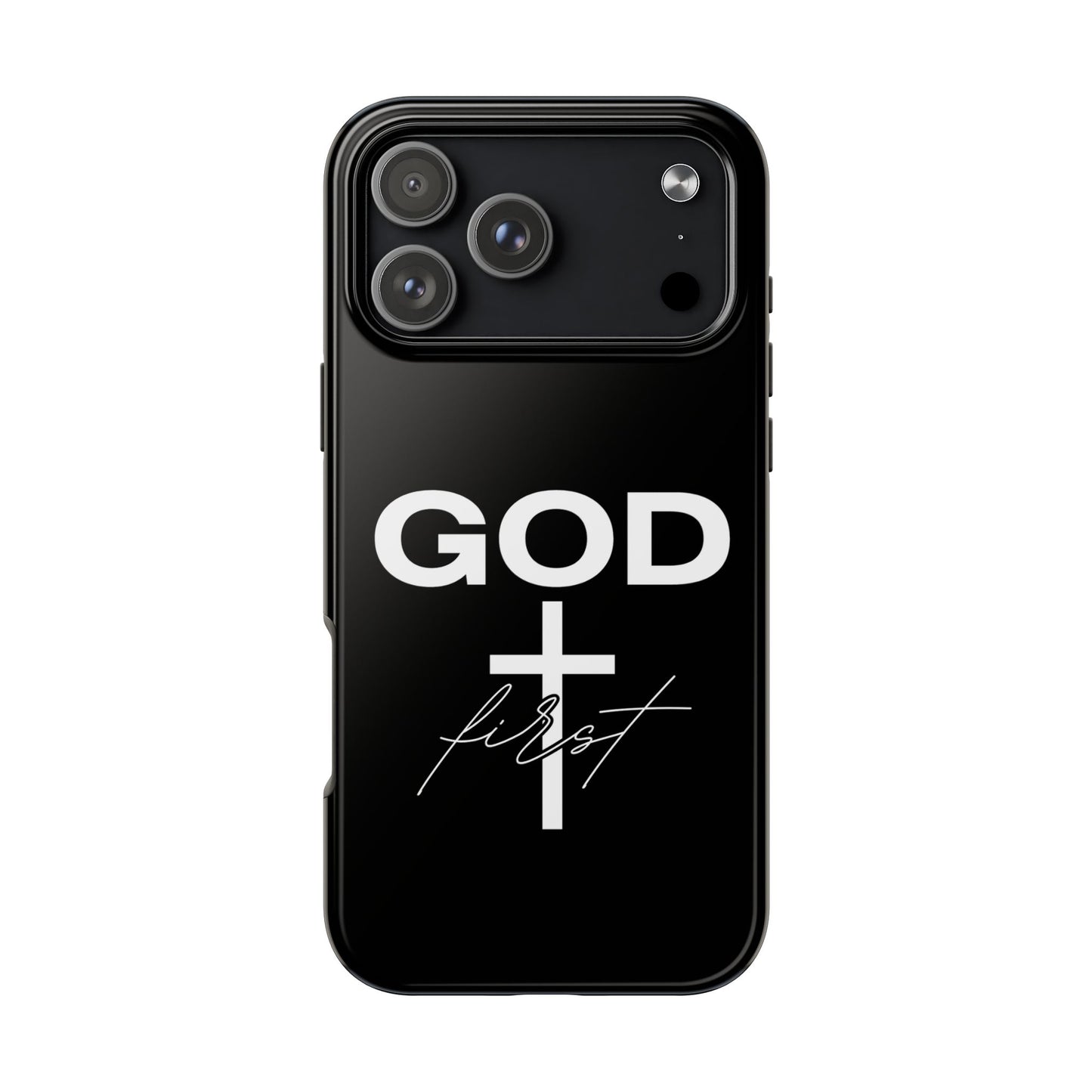 God First iPhone compatible phone case | Christian cross phone case faith accessory