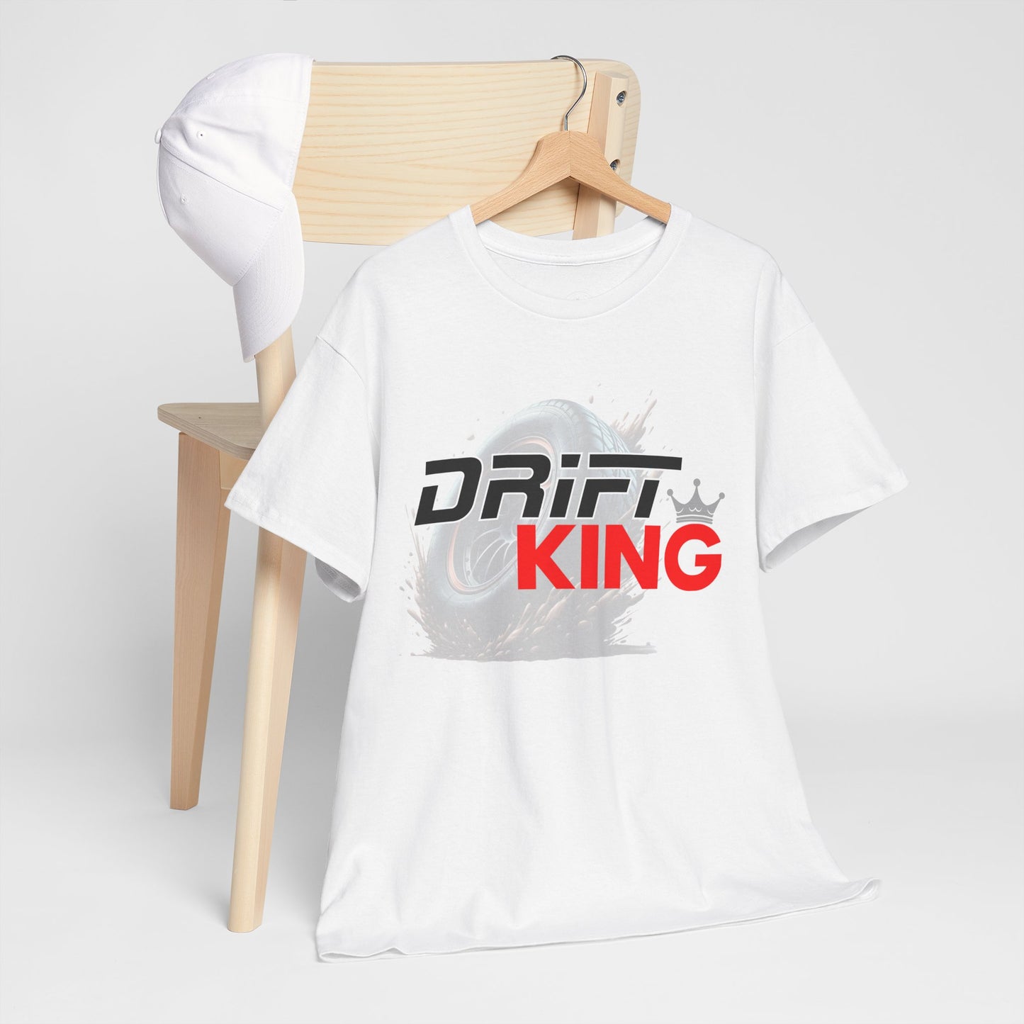 Drift King Unisex Heavy Cotton Tee - Perfect for Car Enthusiasts, Automotive Events, Gift for Drivers, Street Racing Apparel, Casual Wear