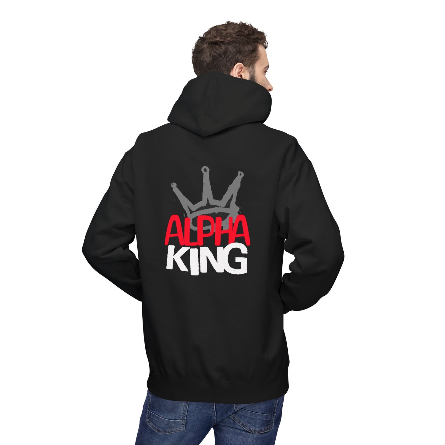 Alpha King crown graphic Hoodie | bold typography streetwear