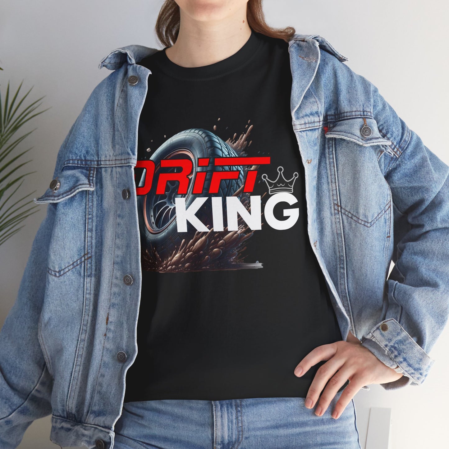Drift King Unisex Cotton Tee - Perfect Gift for Car Enthusiasts, Motorsport Fans, Car Shows, Street Racing Events, Casual Wear