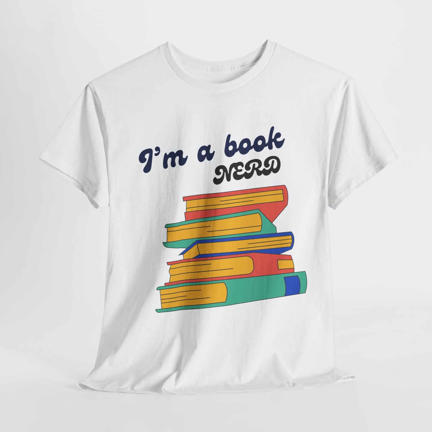 I'm a Book Nerd Unisex Heavy Cotton Tee, Perfect for Book Lovers, Reading Gifts, Nerdy Apparel, Casual Wear, book nerd shirt