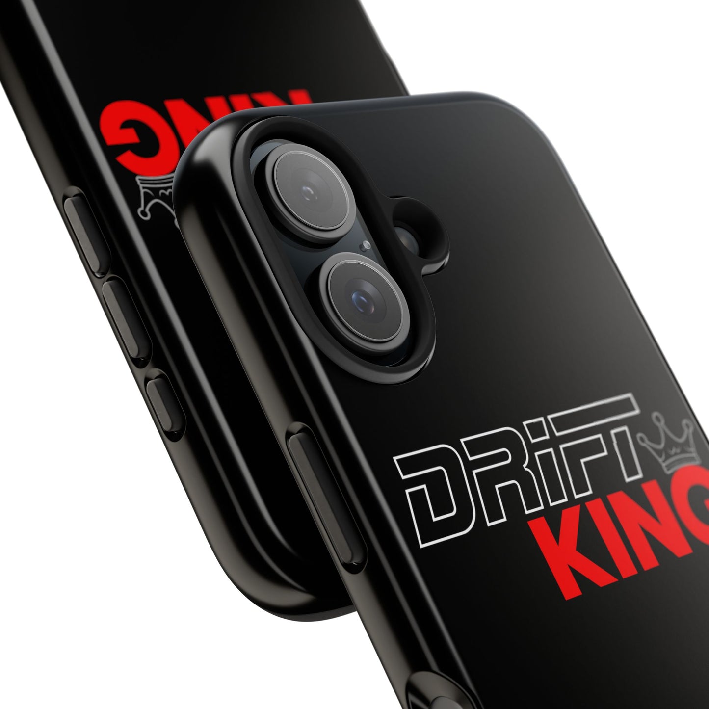Drift King iPhone Compatible Black Phone Case | Tough Protective Phone Case
