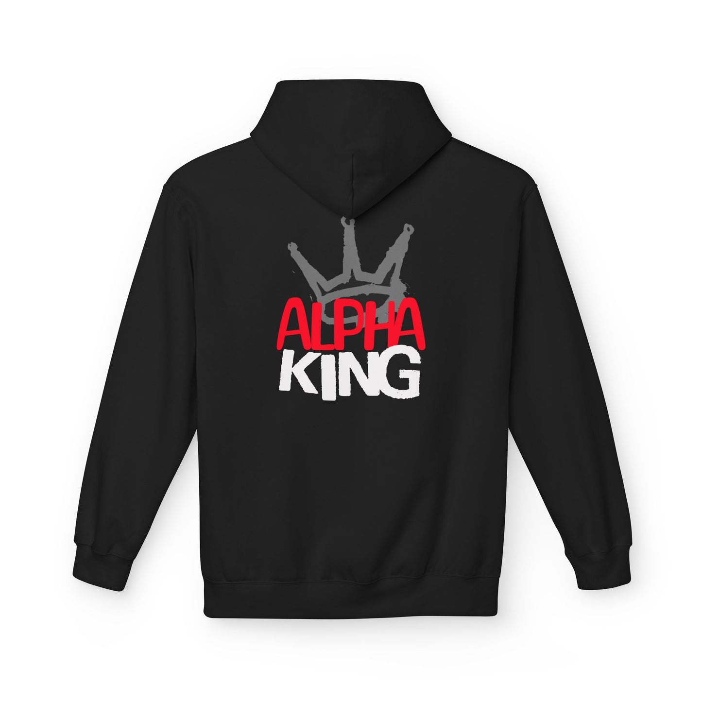 Alpha King crown graphic Hoodie | bold typography streetwear