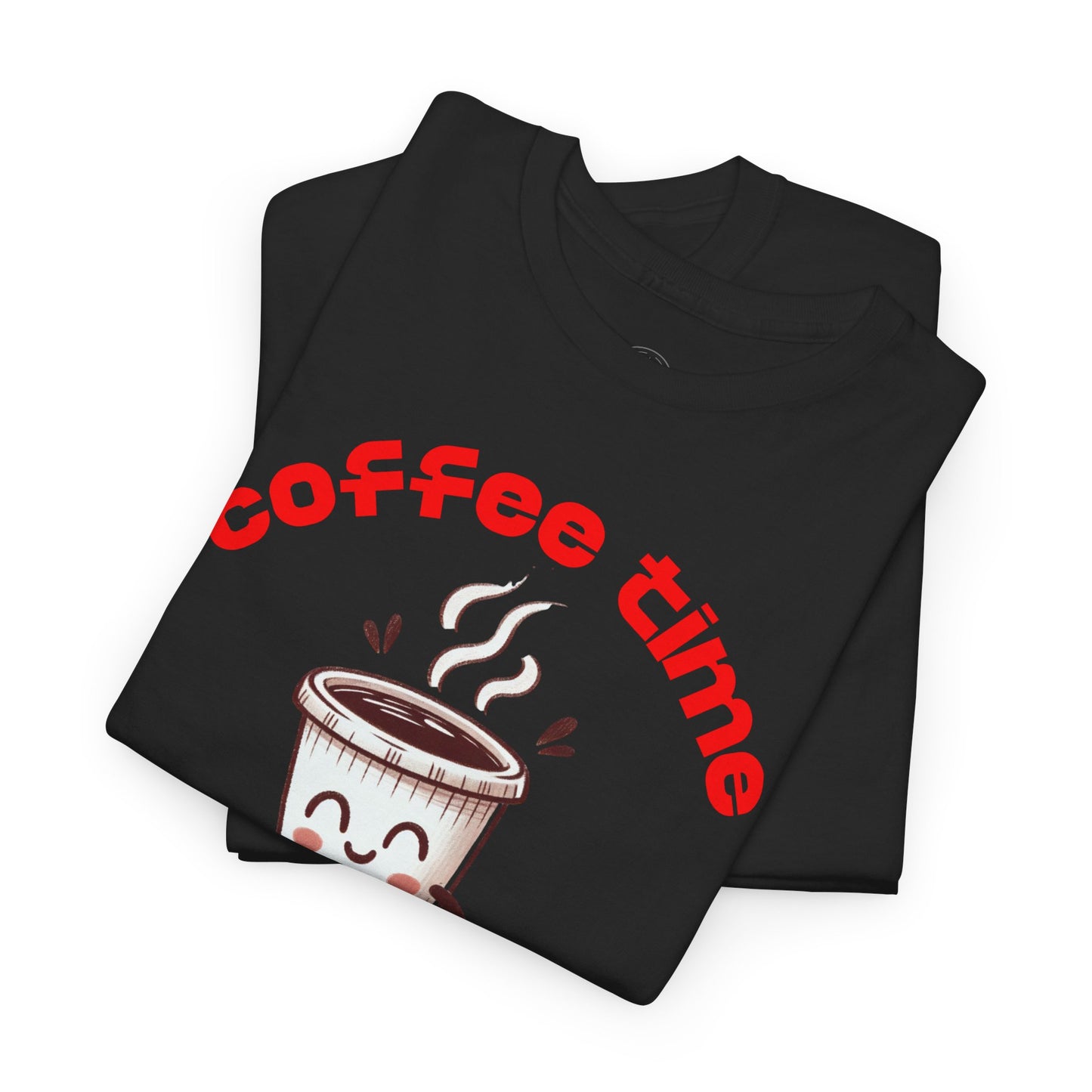 Coffee time anytime T-shirt, Unisex Cotton Shirt, Cute Coffee Lover Gift, Casual Outfit, Daily Reminder T-Shirt