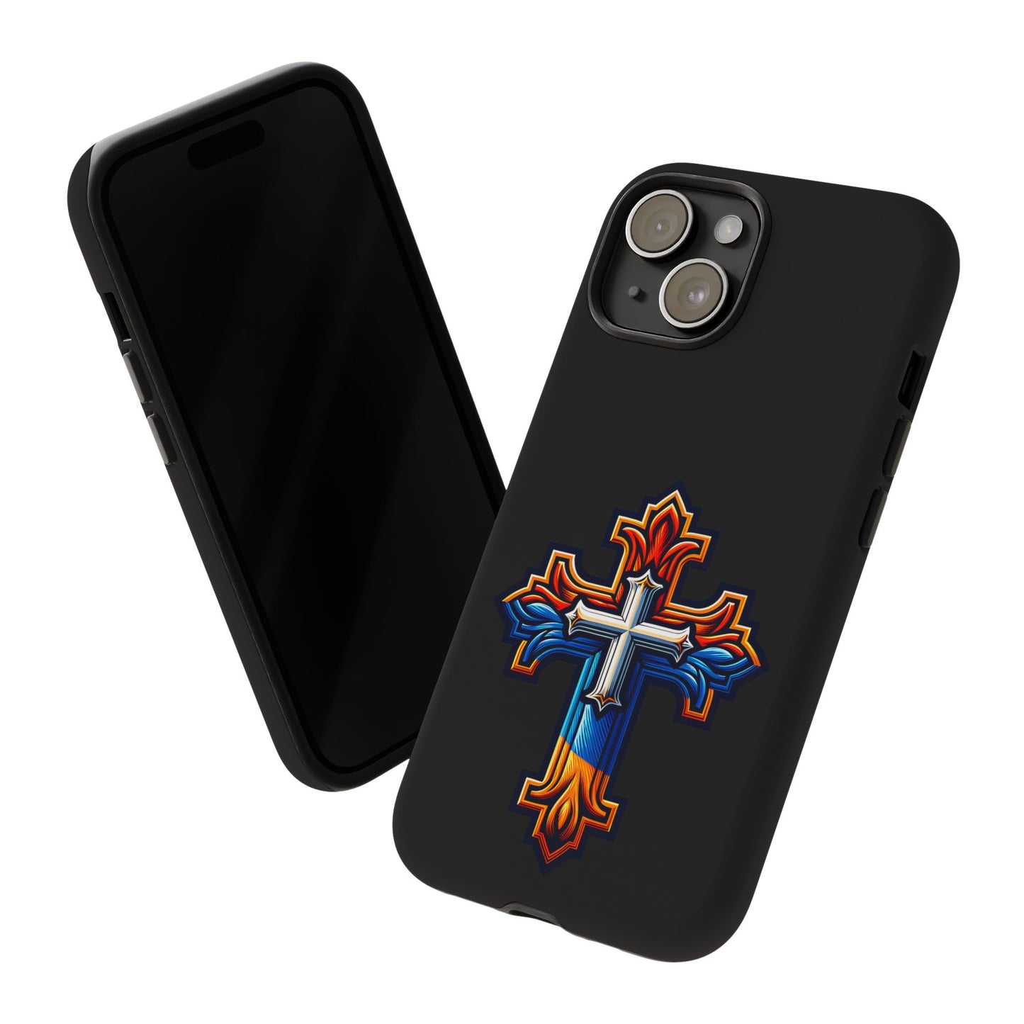 Armenian Cross phone case black, tough guard phone case