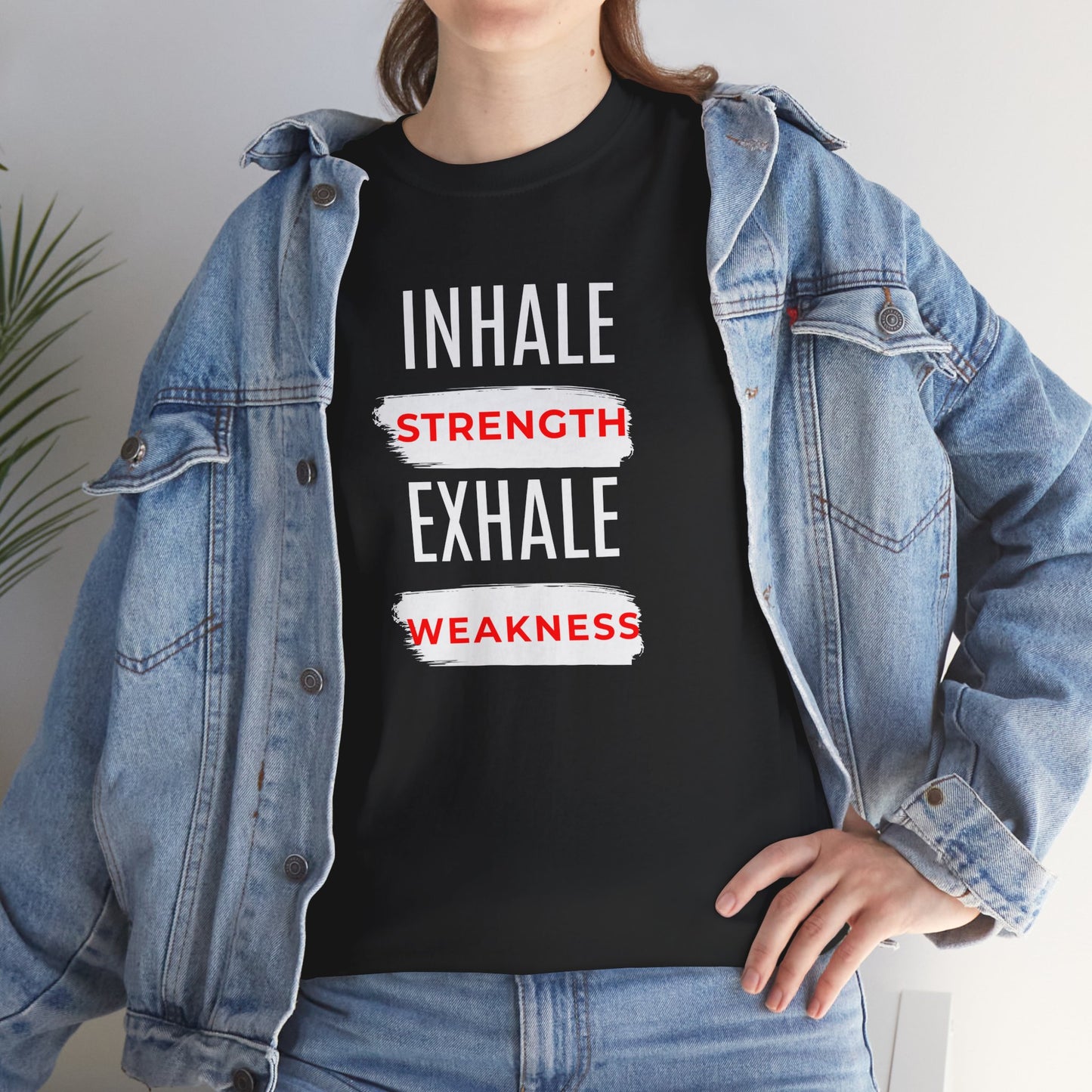 Inhale strength exhale weakness shirt for Fitness Enthusiasts, Workout Shirt, Motivational Gift, Gym Apparel, Inspirational [...]