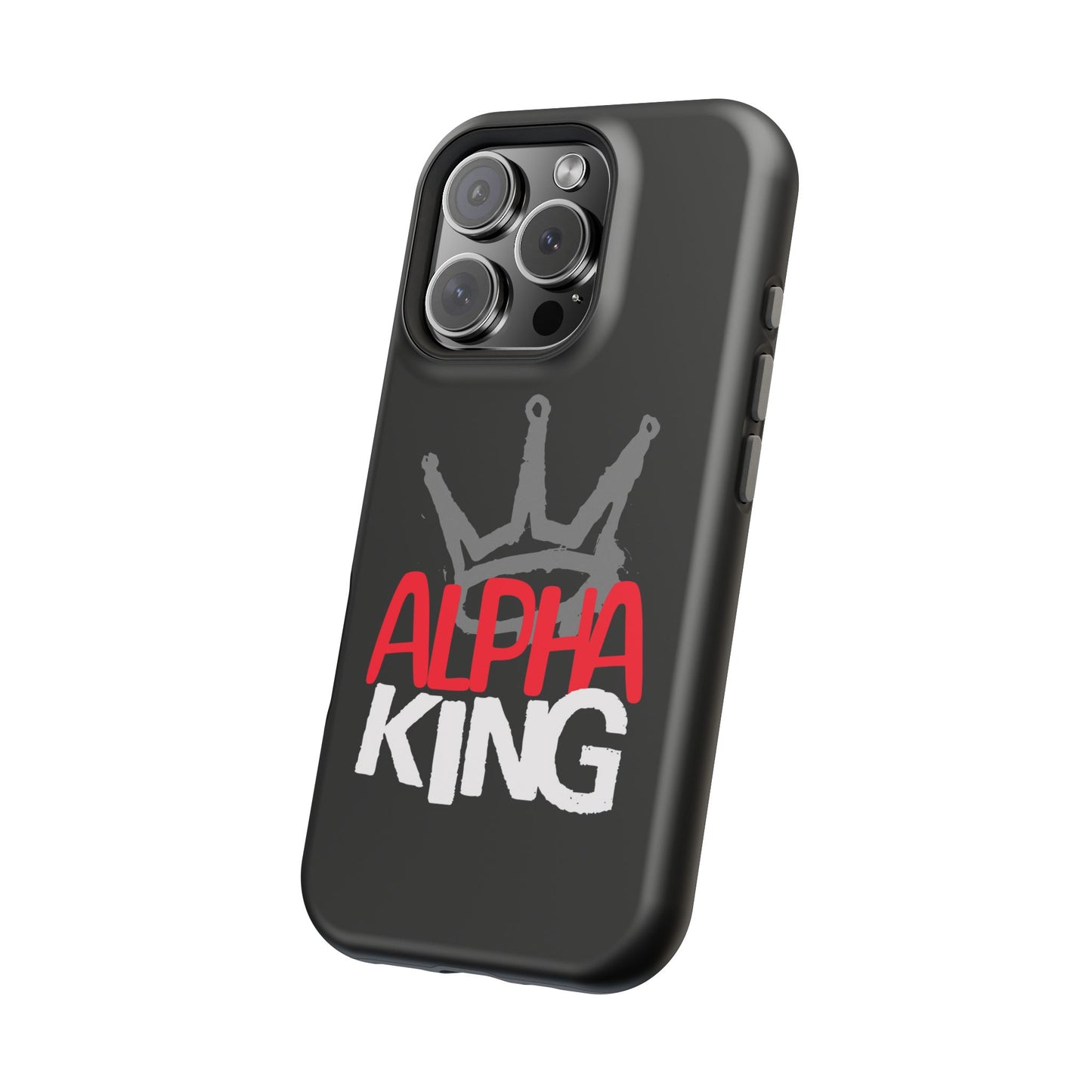 Alpha King Crown phone case compatible with iphone  16 and 17 | Magnetic back impact-resistant case