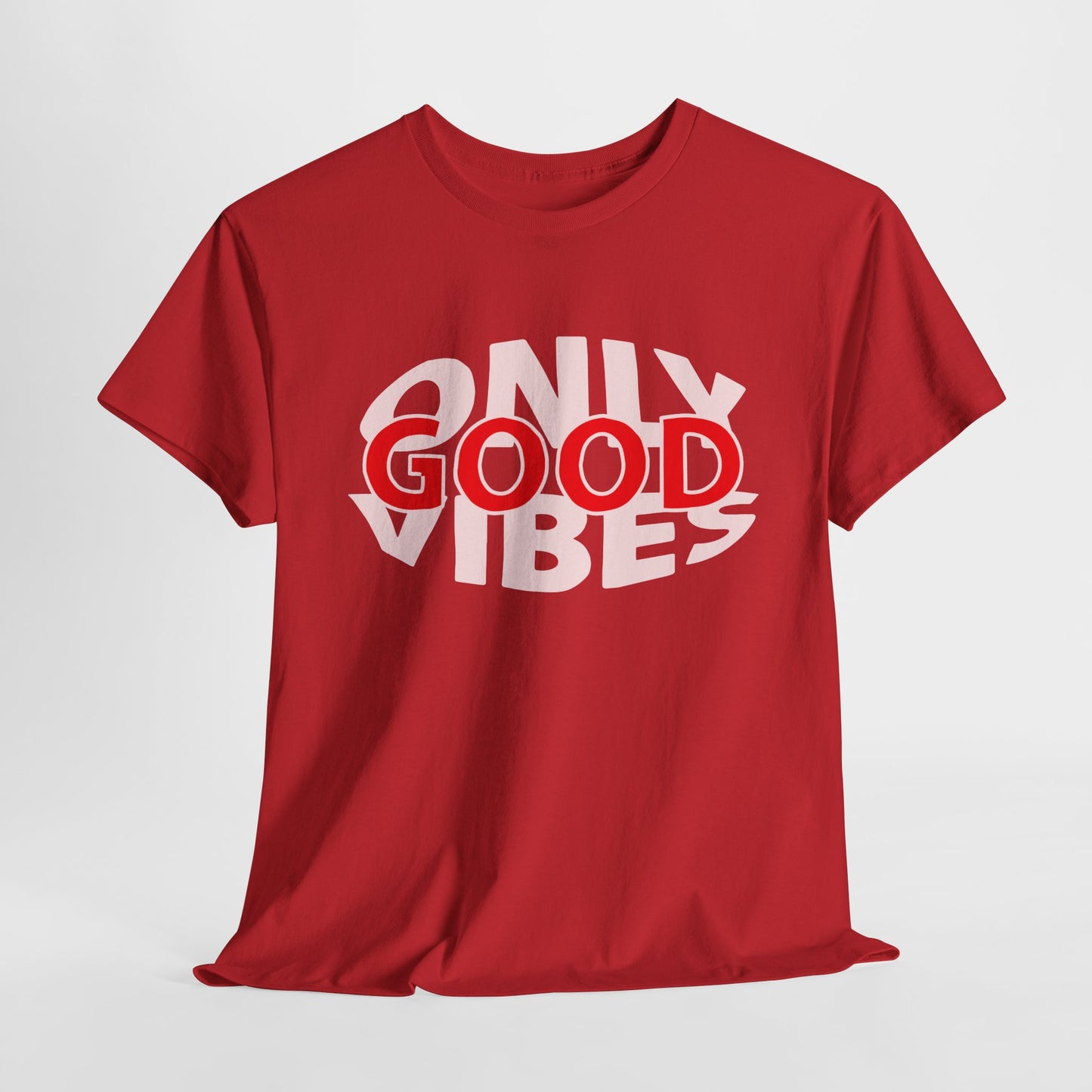 Only Good Vibes Unisex Heavy Cotton Tee | Casual Wear, Gift for Friends, Summer Outfit, Music Festival T-Shirt, Everyday Comfort