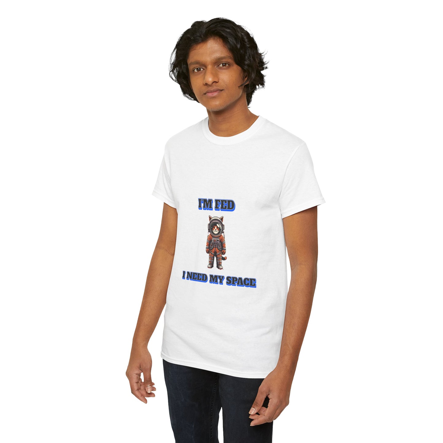 Funny cat lover shirt I'm Fed I Need My Space - Funny Gift, Casual Wear, Animal Lover Shirt, Self-Care Humor, Everyday Comfort