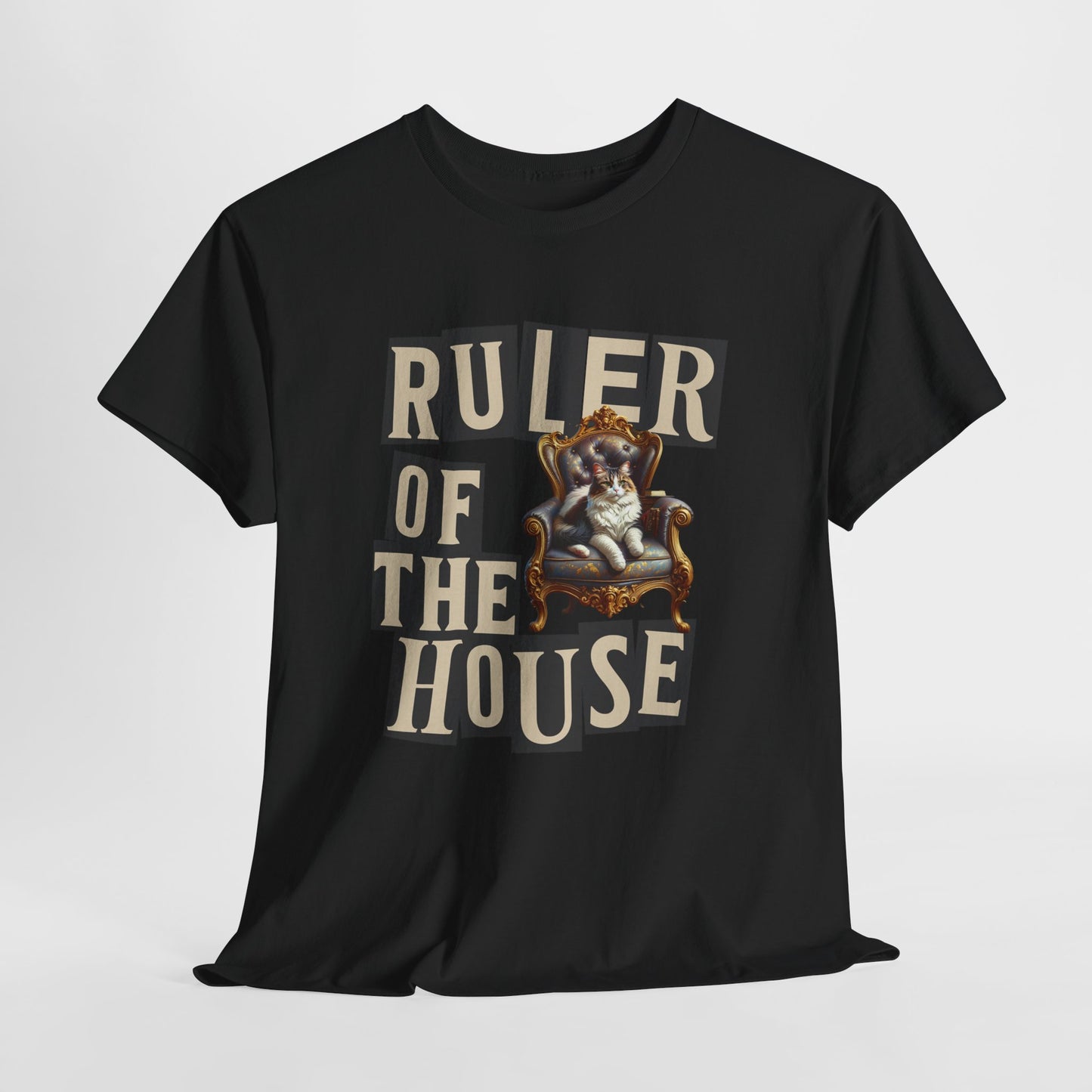 Ruler of the House Tee, Funny Pet Shirt, Gift for Cat Lovers, Unisex Cotton Tee, Casual Wear for Pet Owners