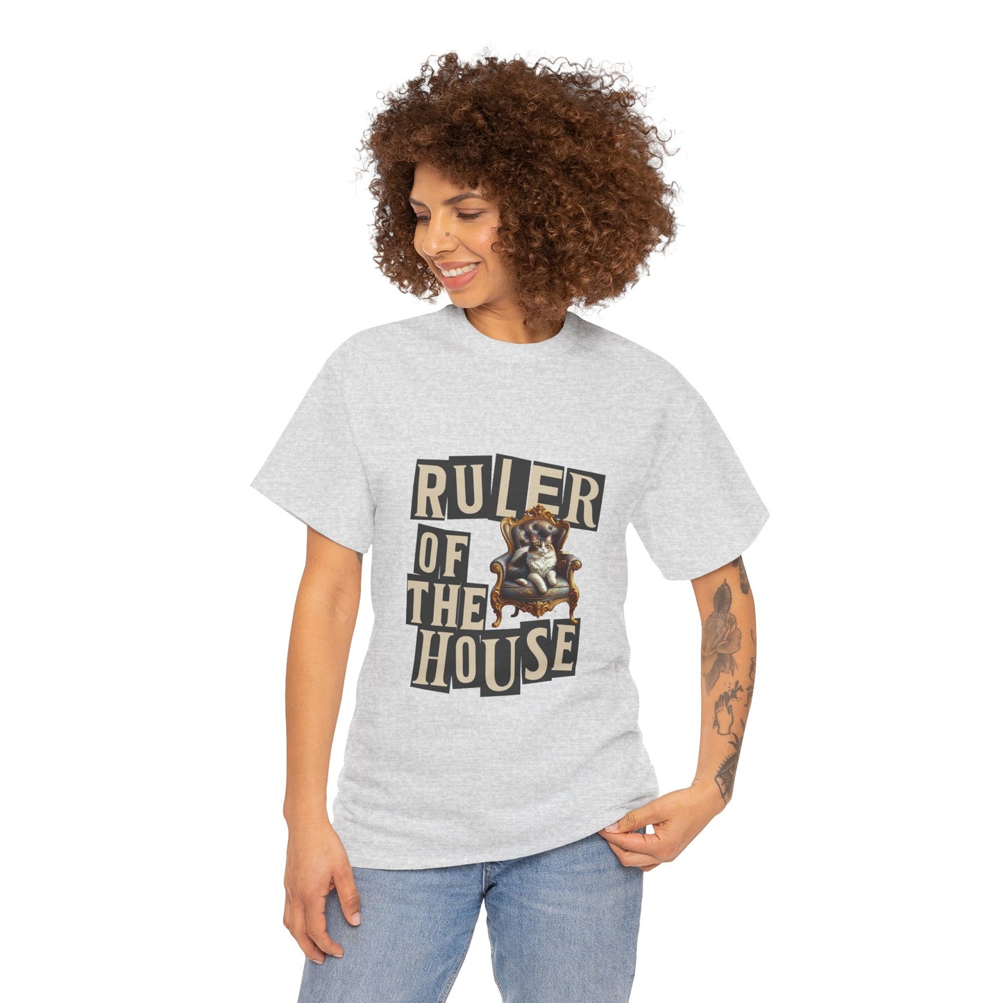 Ruler of the House Tee, Funny Pet Shirt, Gift for Cat Lovers, Unisex Cotton Tee, Casual Wear for Pet Owners
