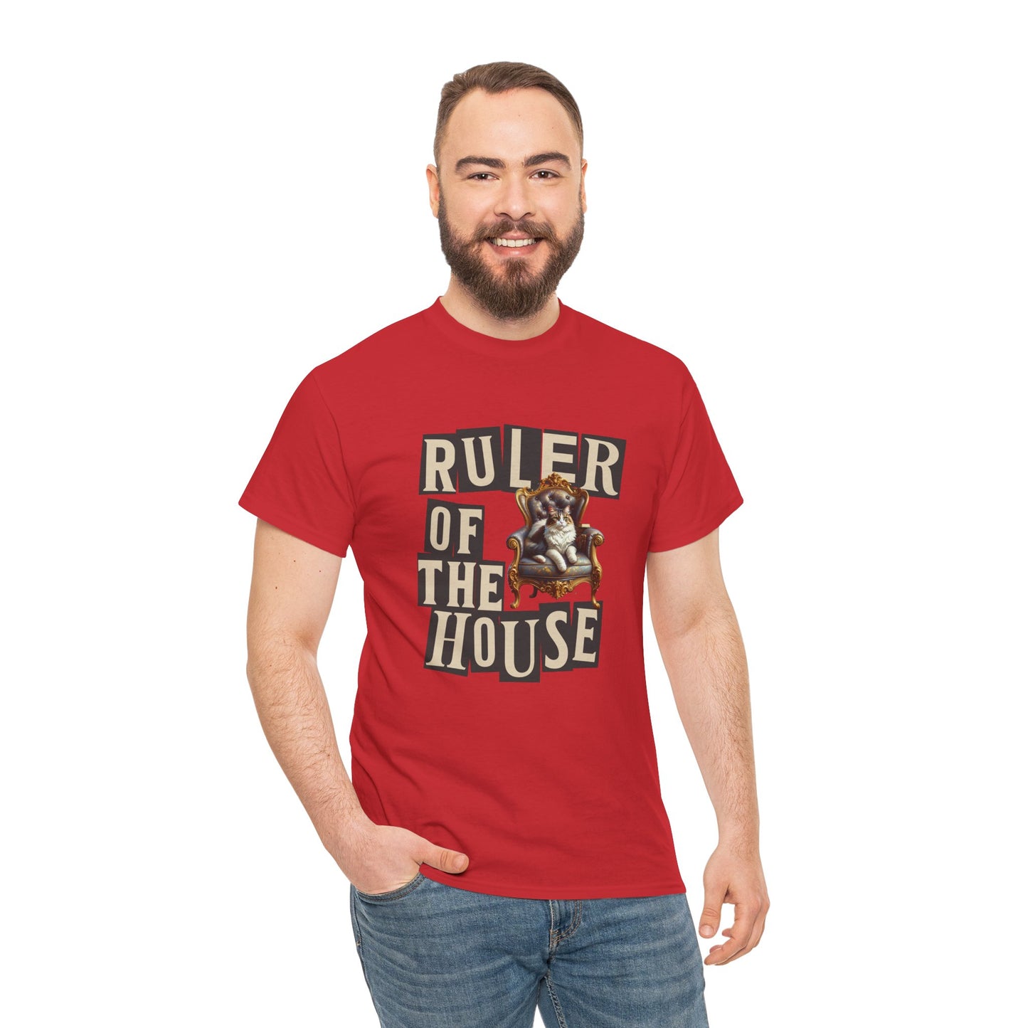 Ruler of the House Tee, Funny Pet Shirt, Gift for Cat Lovers, Unisex Cotton Tee, Casual Wear for Pet Owners