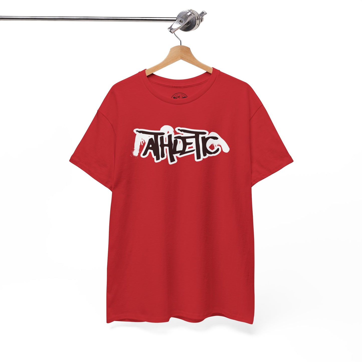 Athletic Graffiti T-Shirt — Red & Black Streetwear Logo Tee
