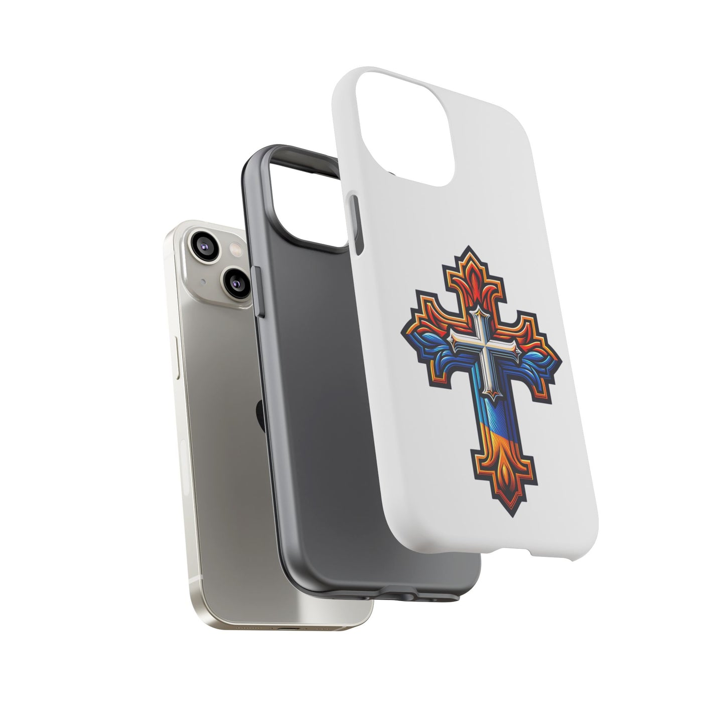 Armenian cross flag phone case iPhone Samsung Google, Christian phone case, white phone case