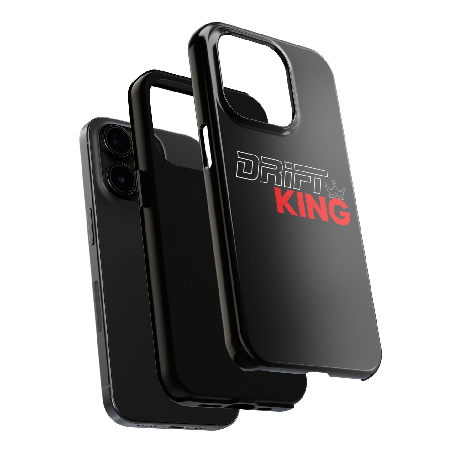 Drift King iPhone Compatible Black Phone Case | Tough Protective Phone Case