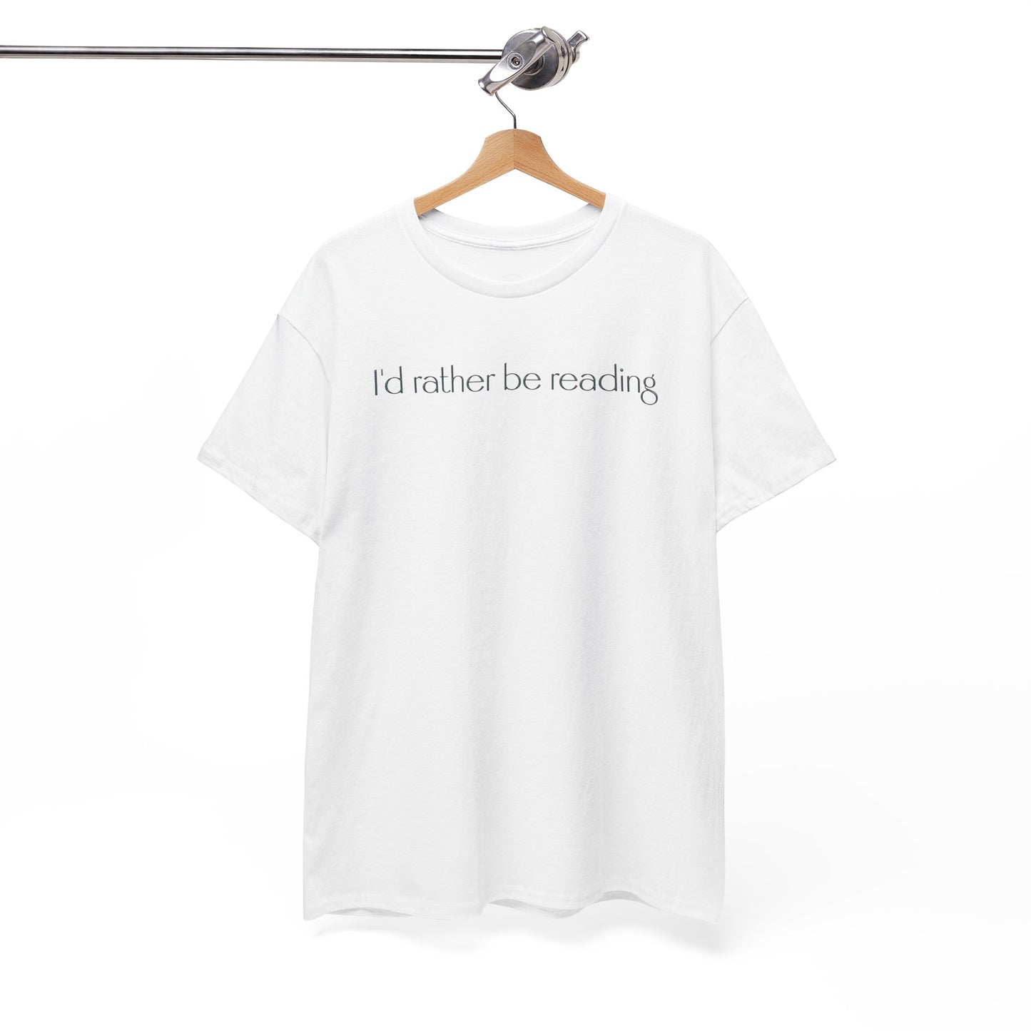I'd Rather Be Reading Unisex Heavy Cotton Tee - Perfect for Book Lovers, Cozy Vibes, Gift for Readers, Literary Enthusiasts, Casual Wear