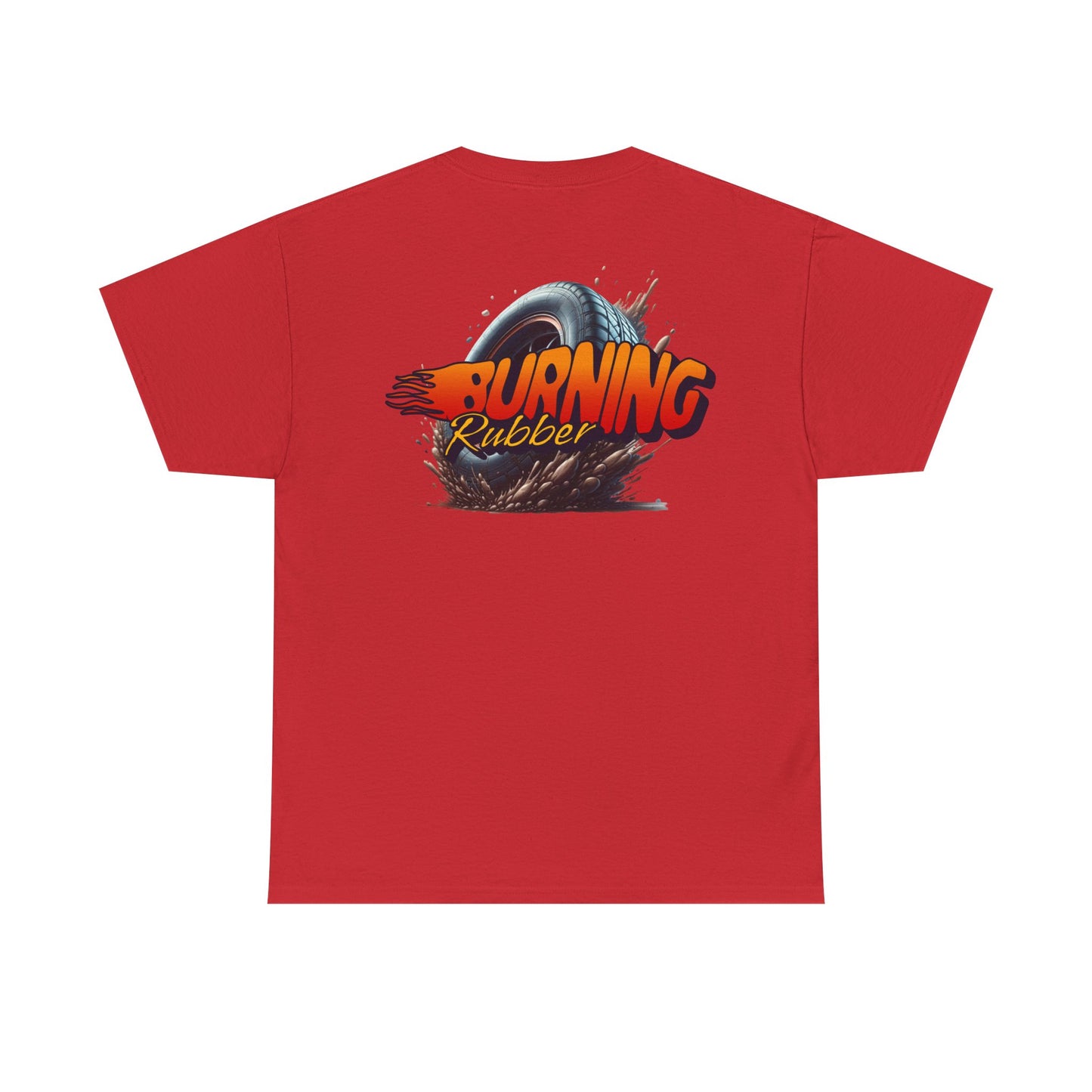 Burning Rubber Unisex Heavy Cotton Tee, Car Enthusiast Gift, Racing Shirt, Casual Everyday Wear, Streetwear, Automotive Apparel