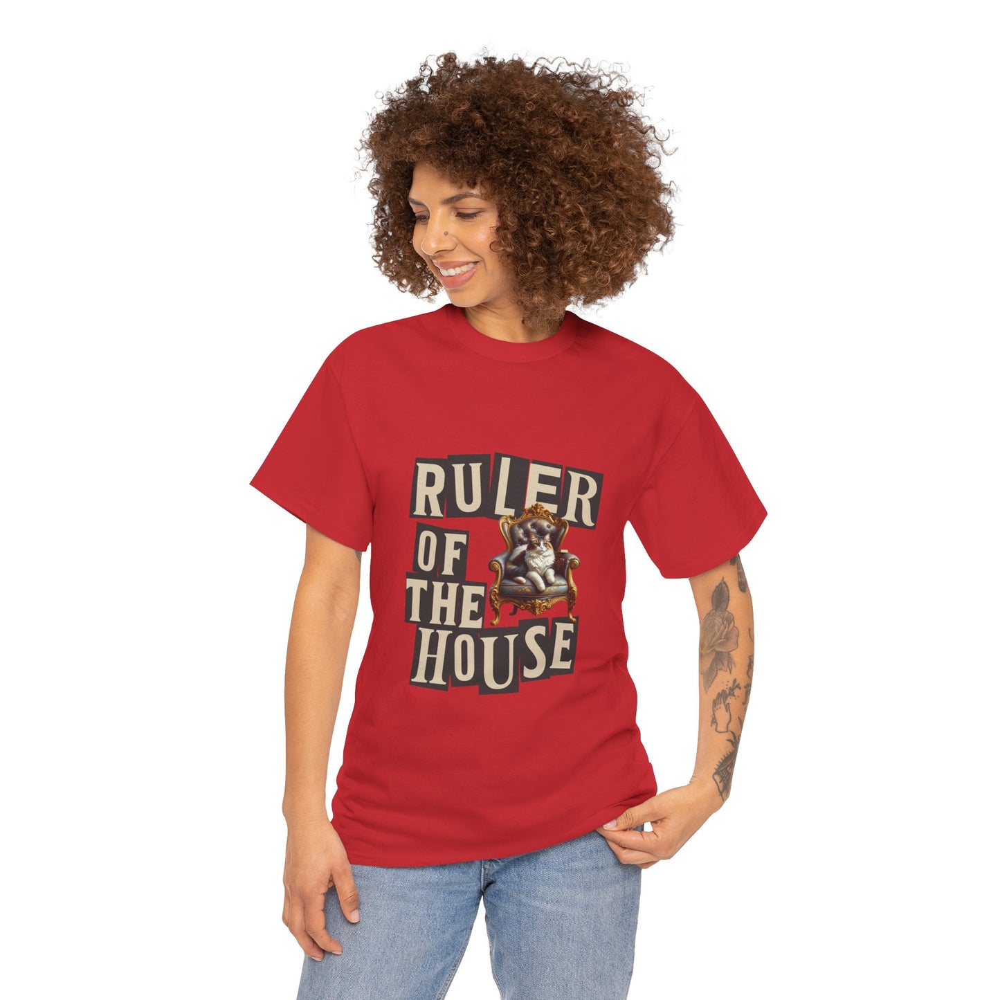 Ruler of the House Tee, Funny Pet Shirt, Gift for Cat Lovers, Unisex Cotton Tee, Casual Wear for Pet Owners