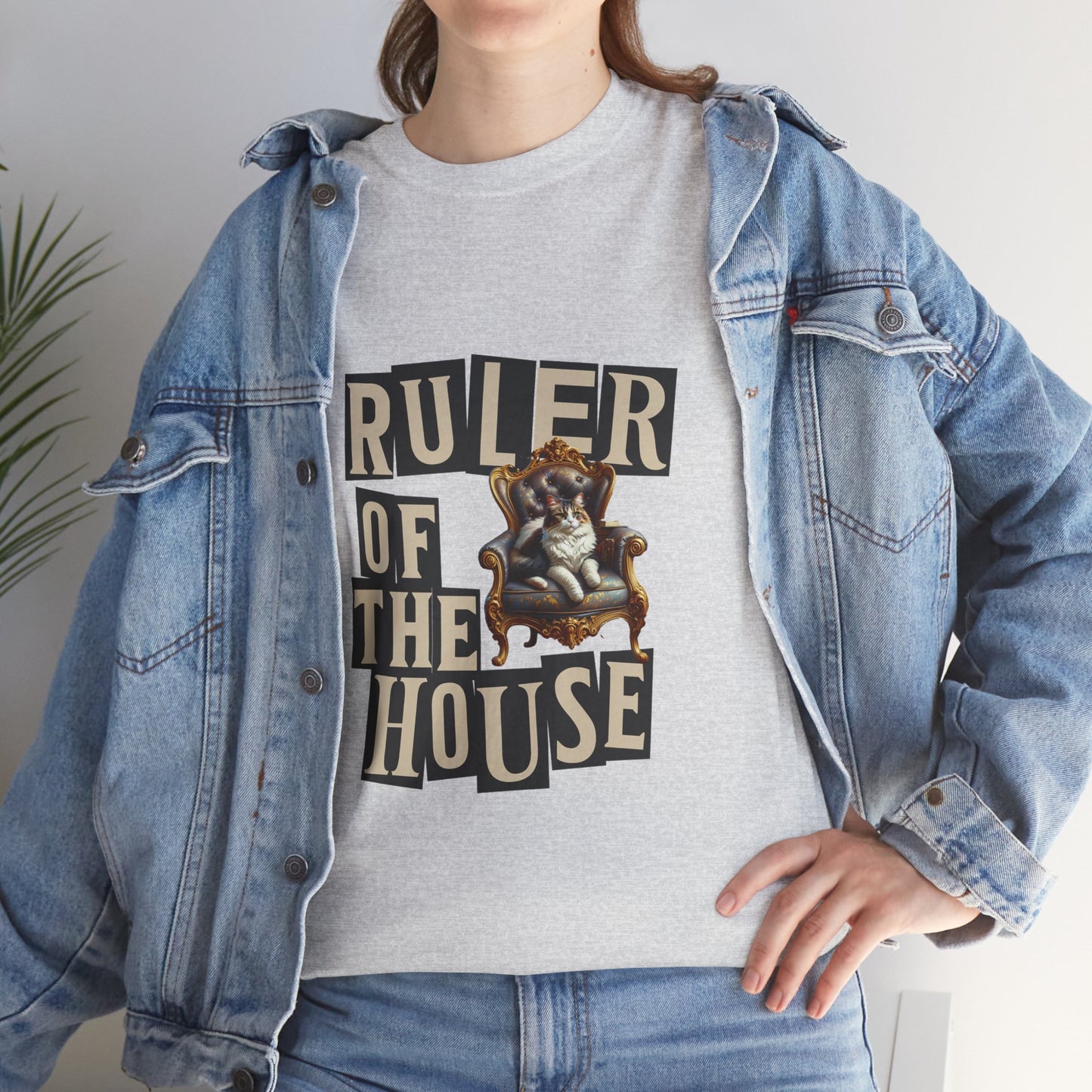 Ruler of the House Tee, Funny Pet Shirt, Gift for Cat Lovers, Unisex Cotton Tee, Casual Wear for Pet Owners