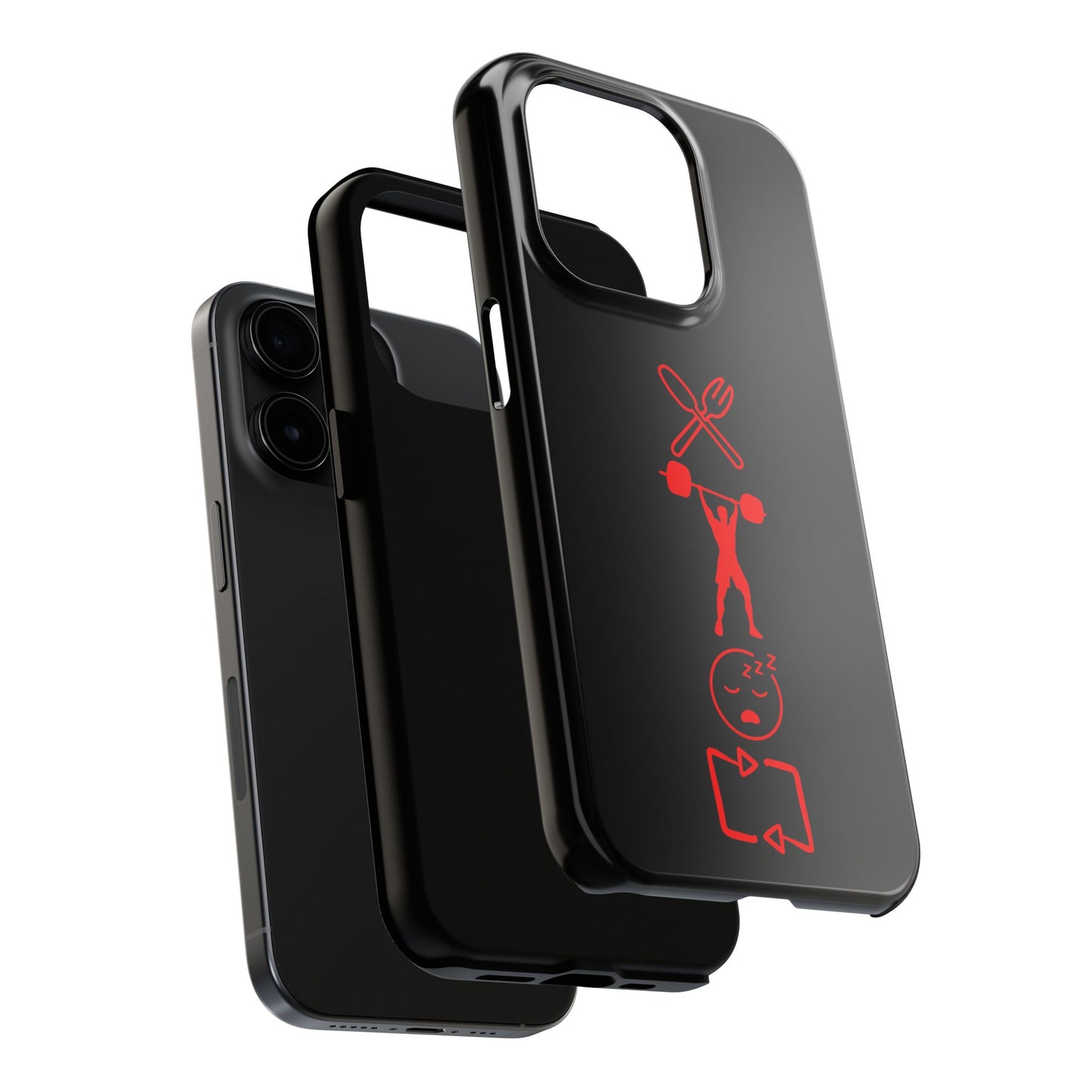 Eat Lift Sleep Repeat Black iPhone compatible phone case Fitness Phone Case | Weightlifting phone case Bodybuilding phone case