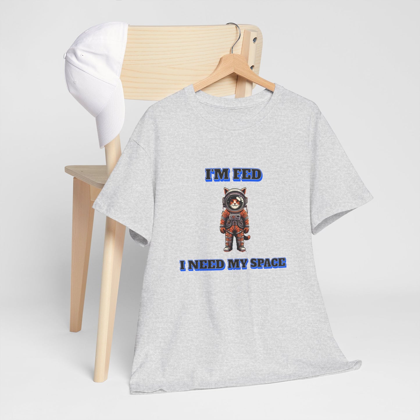 Funny cat lover shirt I'm Fed, I Need My Space - Funny Gift, Casual Wear, Animal Lover Shirt, Self-Care Humor, Everyday Comfort