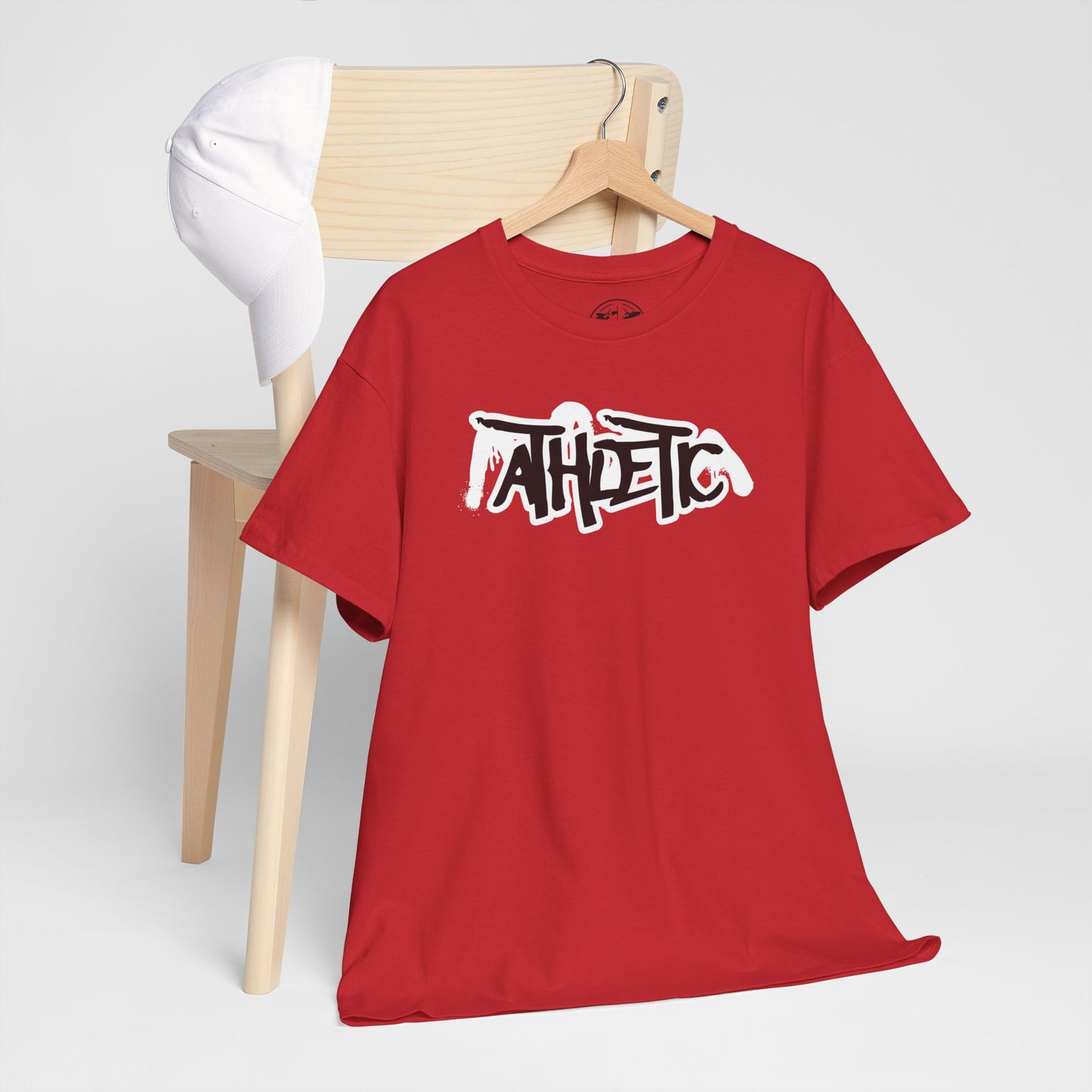 Athletic Graffiti T-Shirt — Red & Black Streetwear Logo Tee