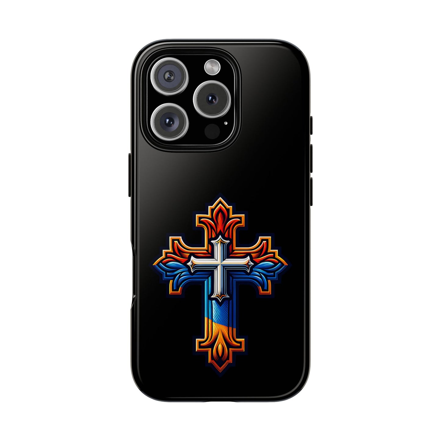 Armenian Cross phone case black, tough guard phone case