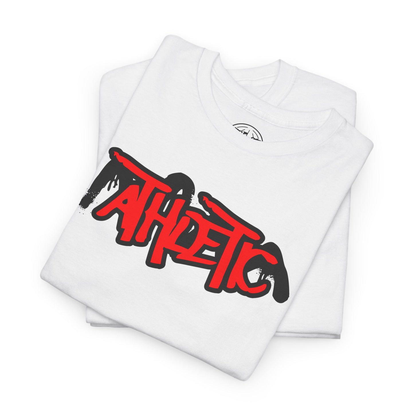 Athletic Graffiti T-Shirt — Red & Black Streetwear Logo Tee