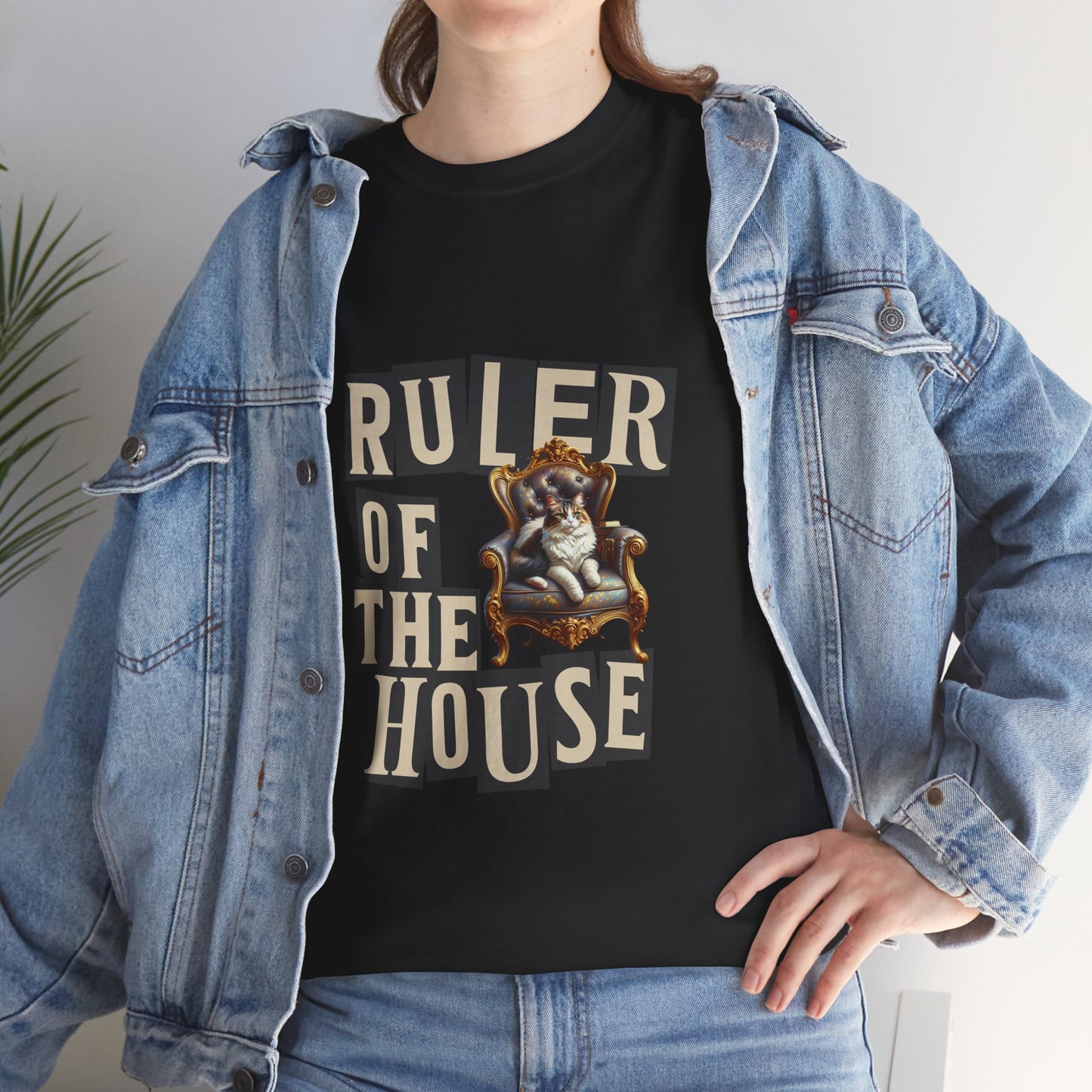 Ruler of the House Tee, Funny Pet Shirt, Gift for Cat Lovers, Unisex Cotton Tee, Casual Wear for Pet Owners