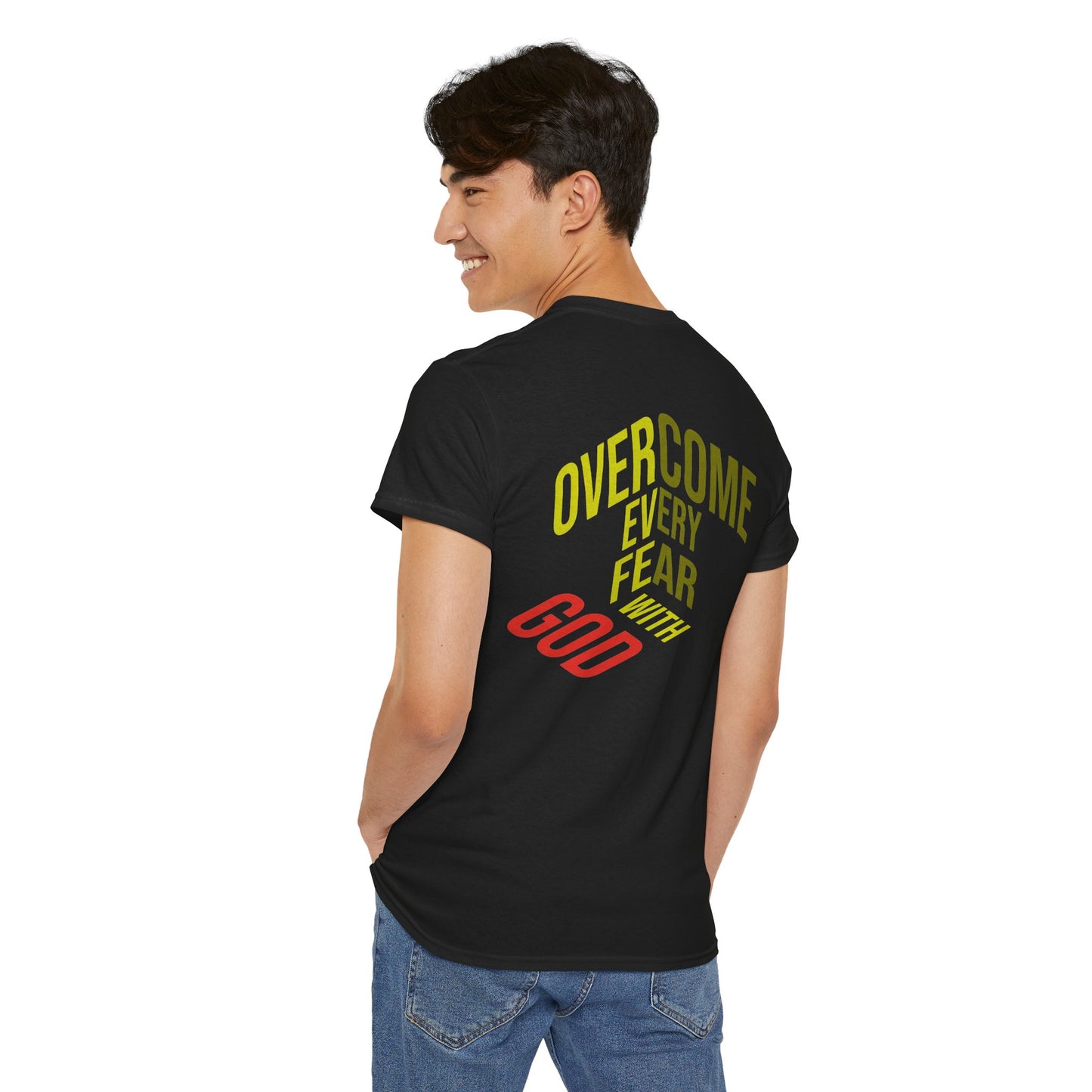 Overcome Every Fear With God T-Shirt — Inspirational Christian Tee