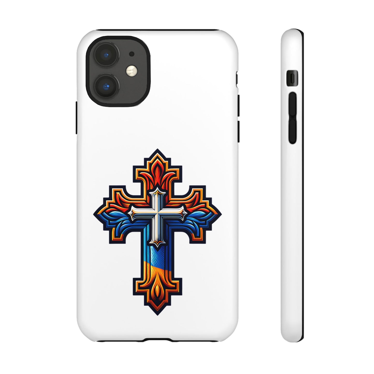 Armenian cross flag phone case iPhone Samsung Google, Christian phone case, white phone case