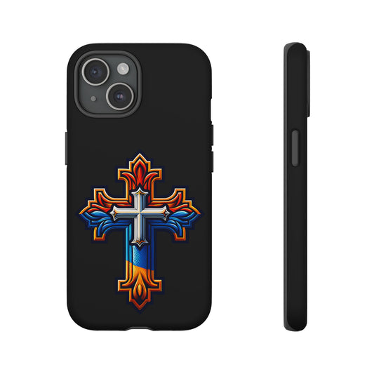 iPhone 16 iPhone 16 Pro iPhone 16 Pro Max iPhone 15 iPhone 15 Pro iPhone 15 Pro Max Armenian Cross phone case black, Christian phone case