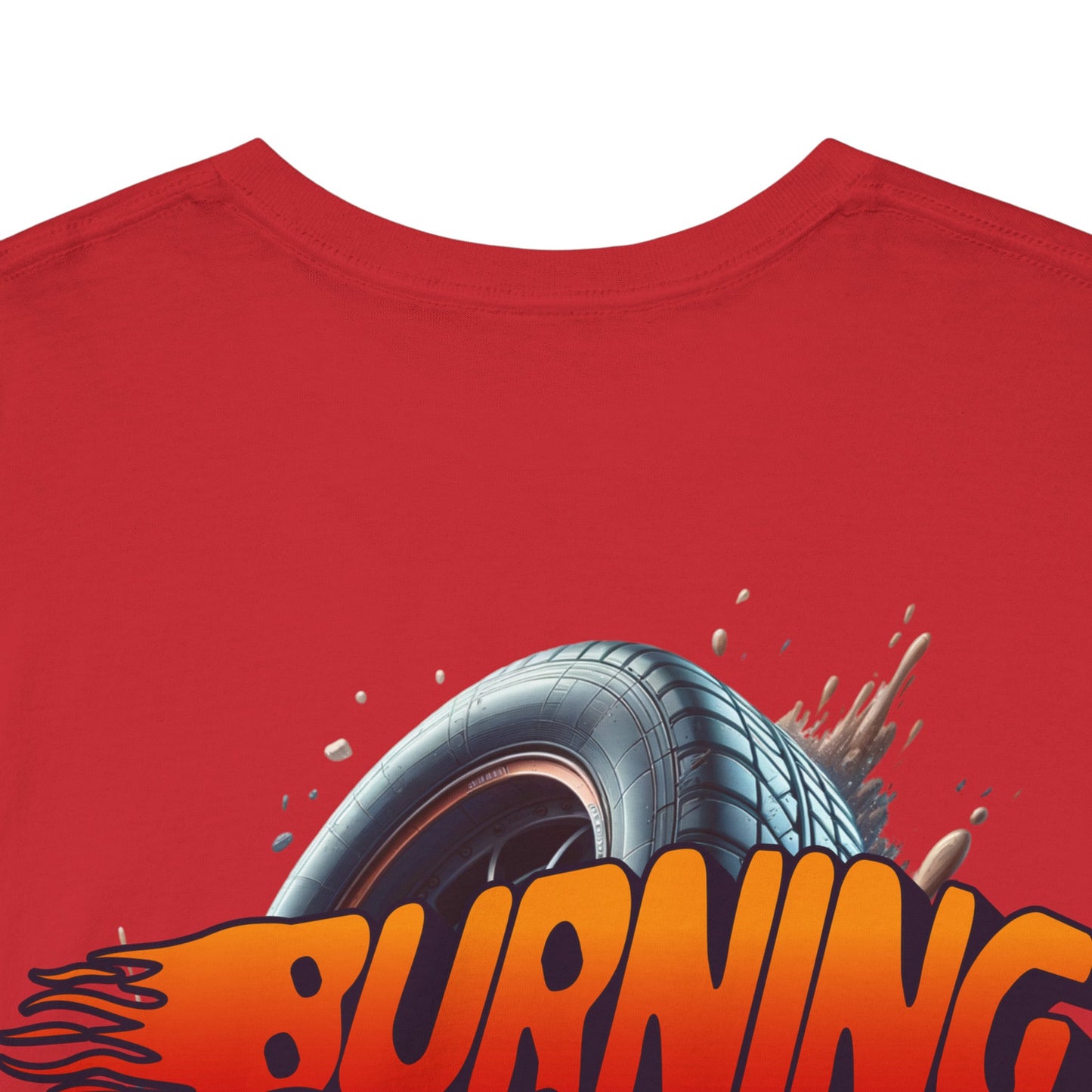 Burning Rubber Unisex Heavy Cotton Tee, Car Enthusiast Gift, Racing Shirt, Casual Everyday Wear, Streetwear, Automotive Apparel