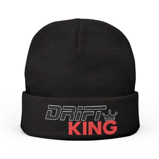 Drift King Embroidered Knit Beanie | Stylish Winter Hat | Perfect for Car Enthusiasts, Casual Wear, Gifts, Outdoor Events